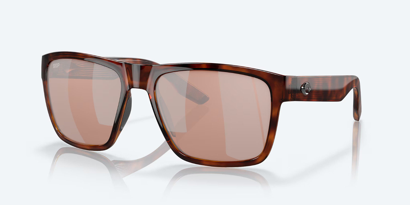 Costa Del Mar Sunglasses PAUNCH XL Tortoise / Copper Silver POLARIZED 580P Lens