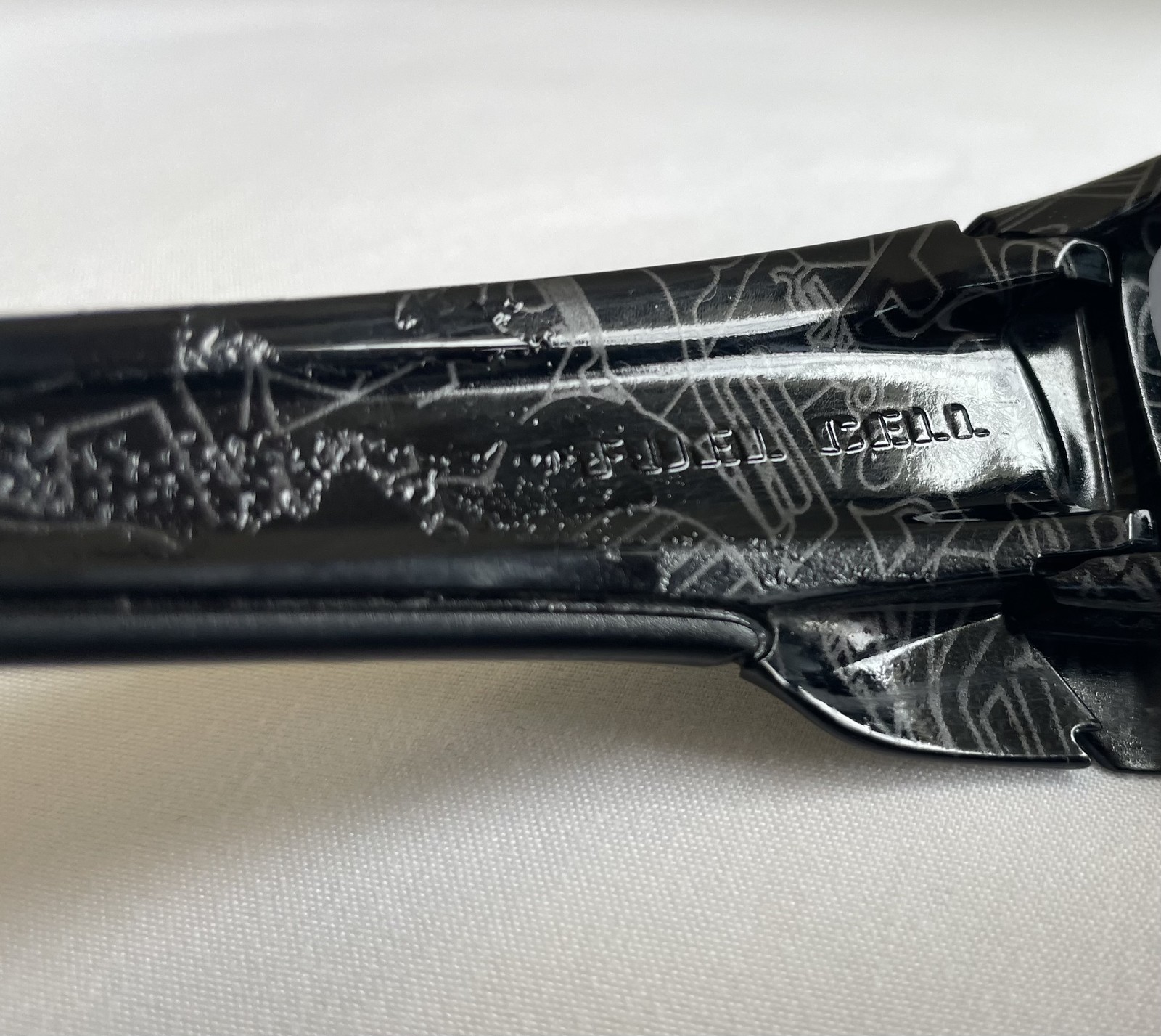 Oakley Fuel Cell Black / Silver Ghost Text – Black Iridium Polarized – NEAR MINT