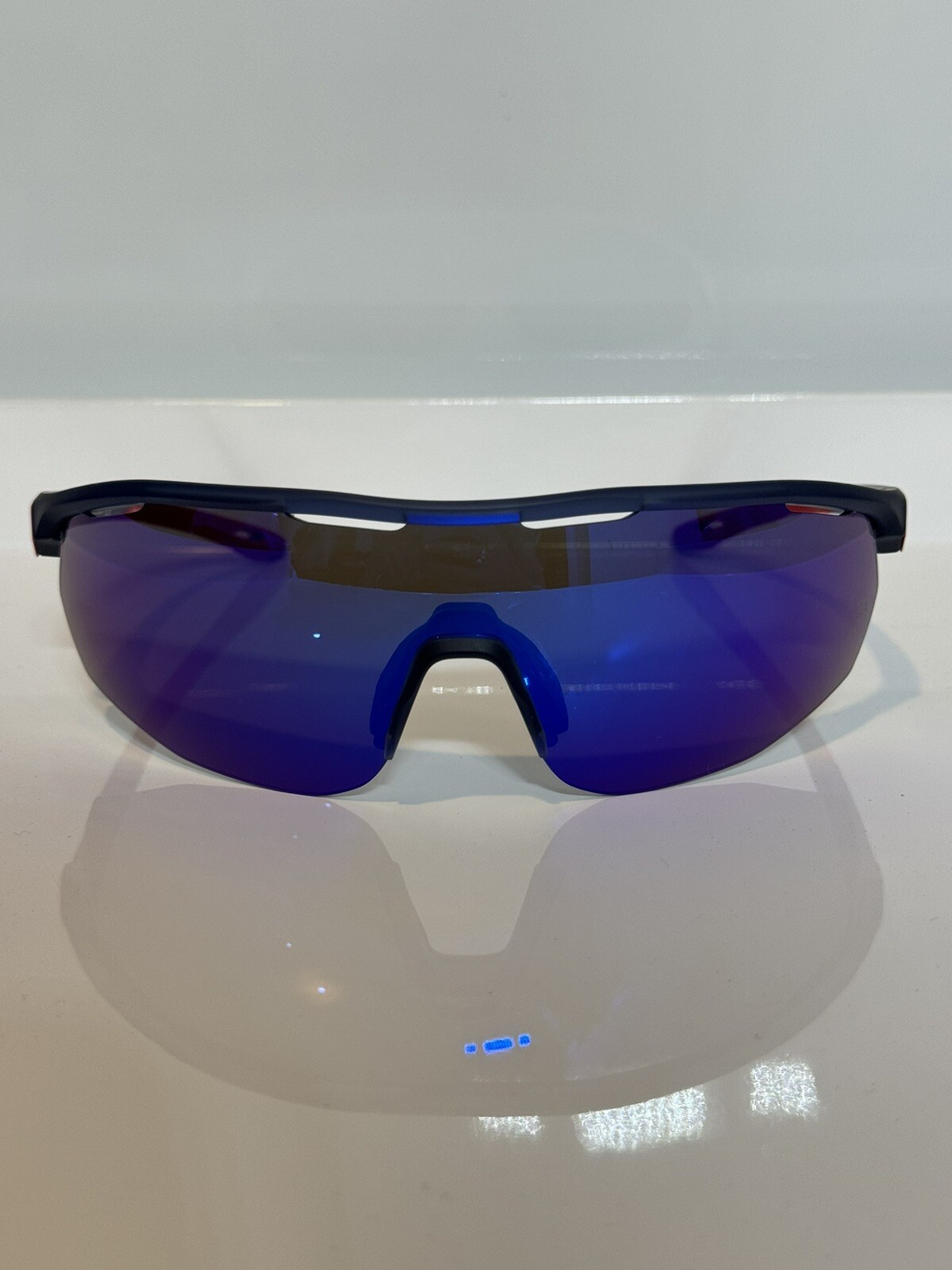 Under Armour Gametime Matte Transparent Blue Mirror Sunglasses