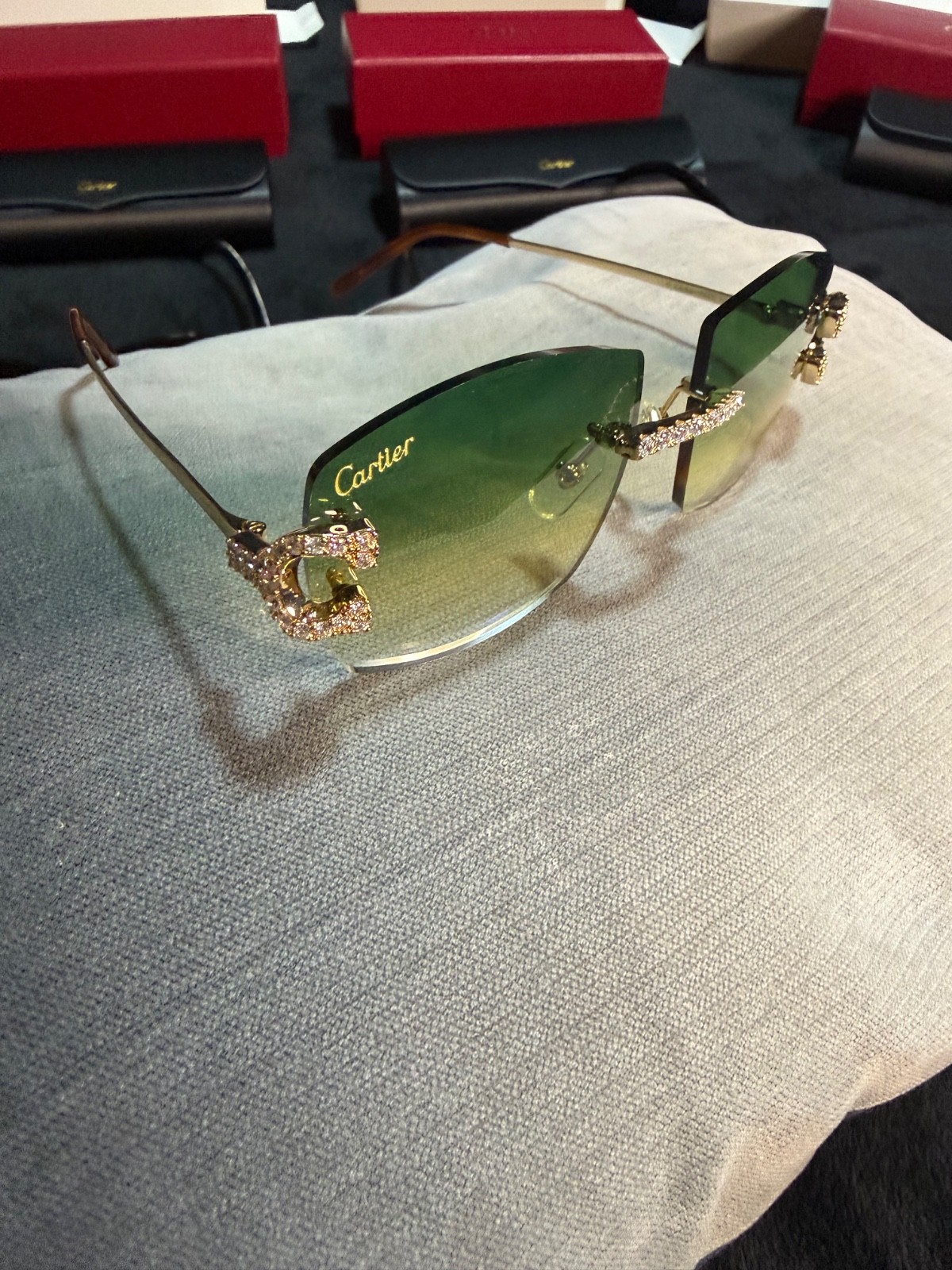 Cartier Men’s Rimless Sunglasses