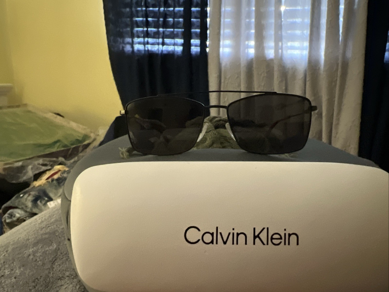 Men’s Calvin Klein Sunglasses Black W Silver Logo New W Tags Retail 176$