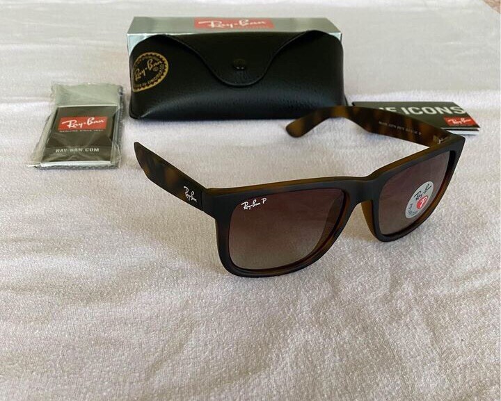 New Ray-Ban Justin RB4165 Tortoise Matte / Brown Gradient  Sunglasses