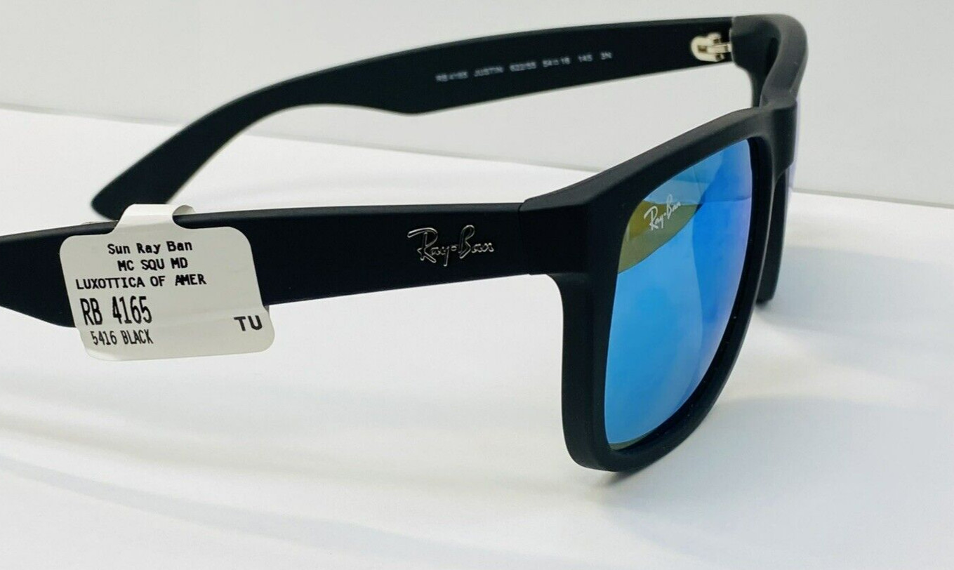 Ray Ban Justin Color Mix Blue Mirror 54 mm Sunglasses RB4165 622/55 54-16