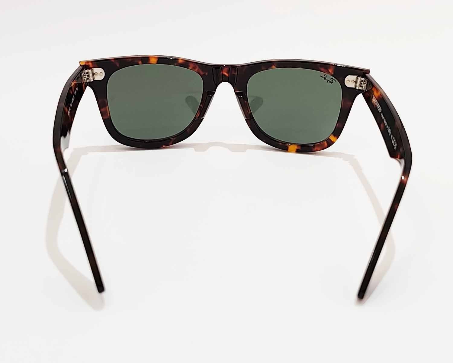 Ray-Ban RB2140 Original Wayfarer Classic Tortoise Frame Green Lens 50mm Unisex