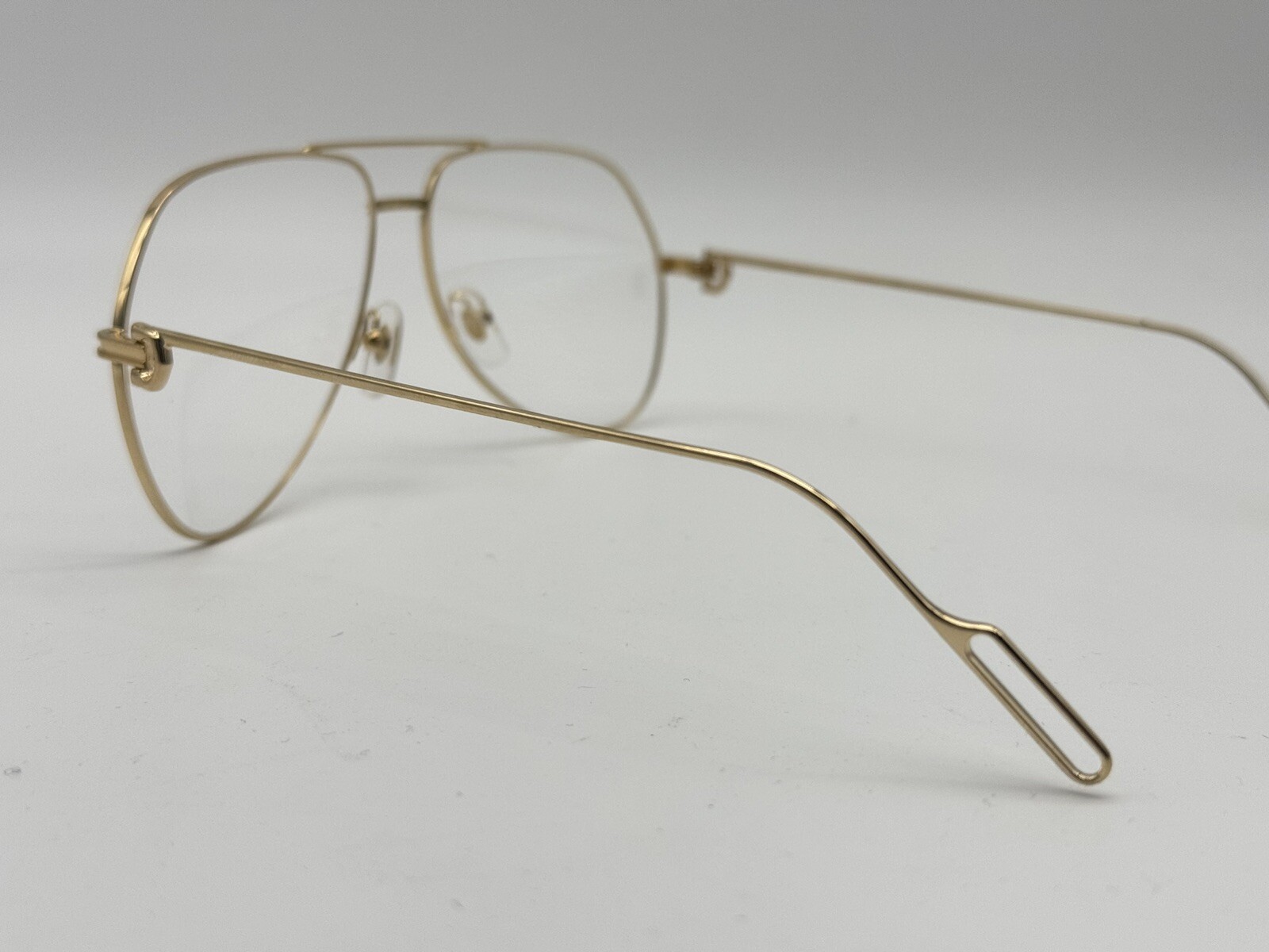 PREMIERE C DE CARTIER PILOT SHAPE GOLD EYEGLASSES CT0116O NEW 100% GENUINE $1425