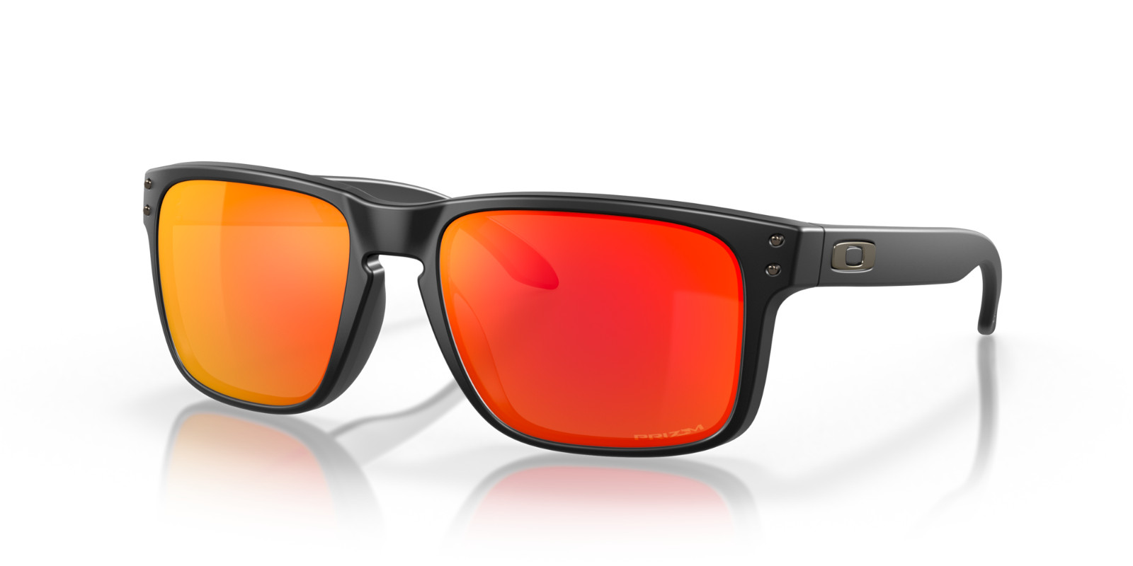Oakley Holbrook Sunglasses OO9102-E255 Matte Black Frame W/ PRIZM RUBY Lens