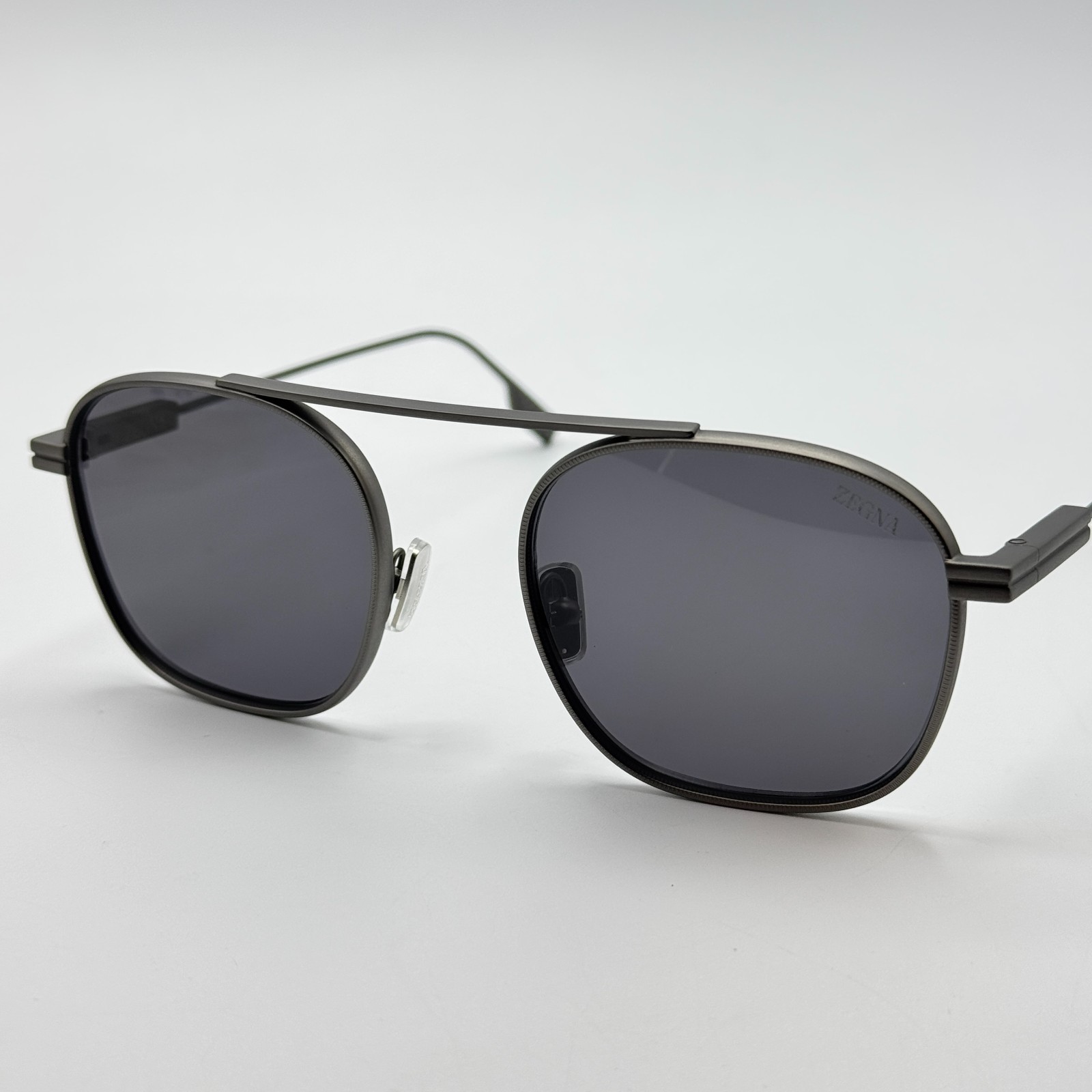 Ermenegildo Zegna Sunglasses EZ0290 09A Matte Gunmetal Frame Gray Lens 53-21-145