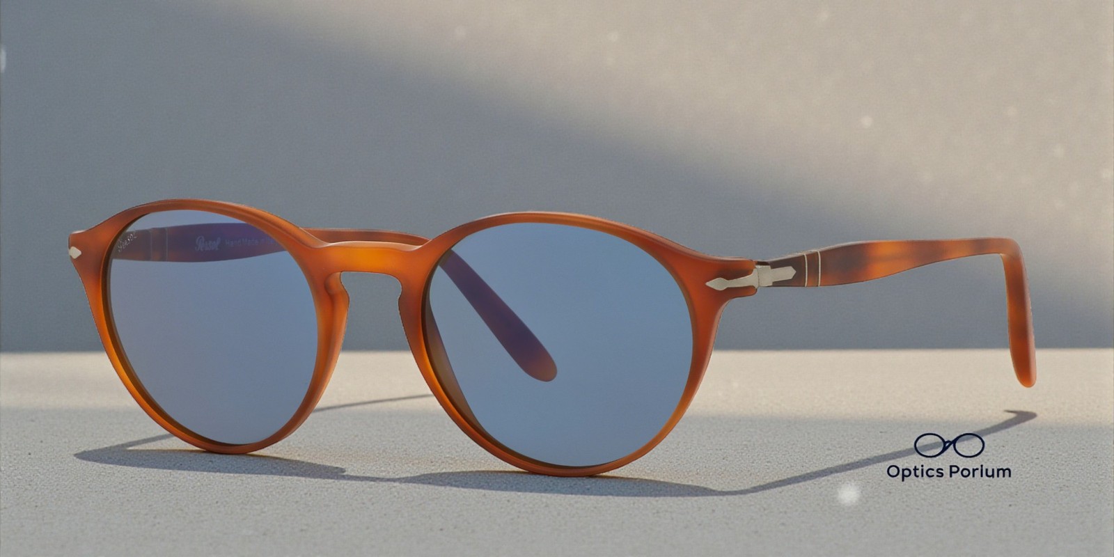 PERSOL PO3092SM 900656 Phantos Terra Di Siena Light Blue 50 mm Men’s Sunglasses
