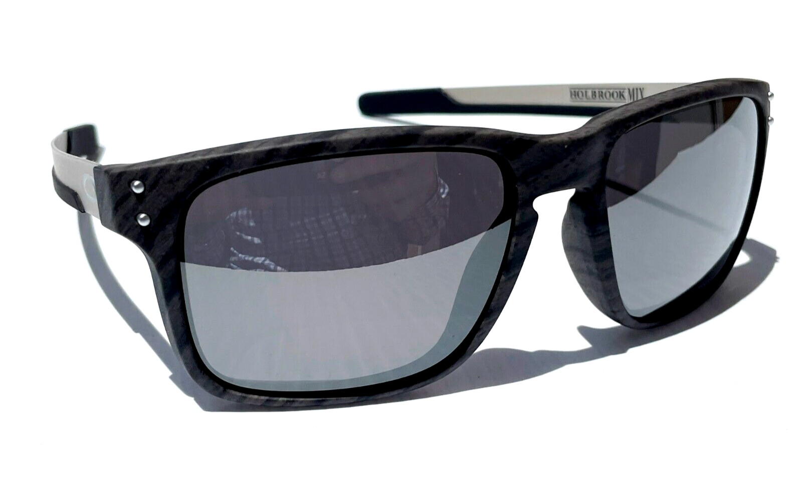 NEW Oakley HOLBROOK MIX Woodgrain w PRIZM BLACK Iridium Lens Sunglass 9384-04