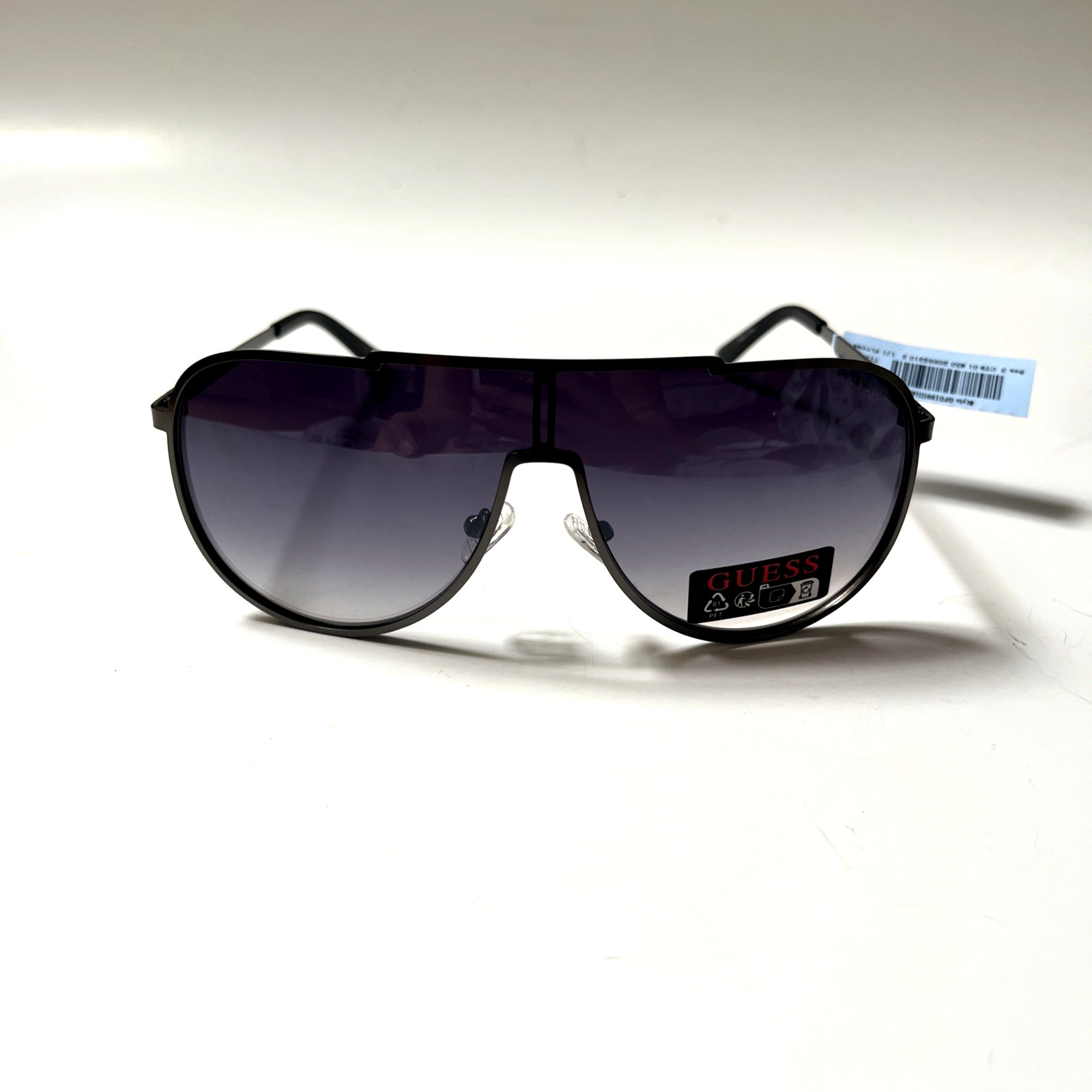 New GUESS Aviator Wrap Sunglasses GF0199 Acetate Gunmetal Matte Metal