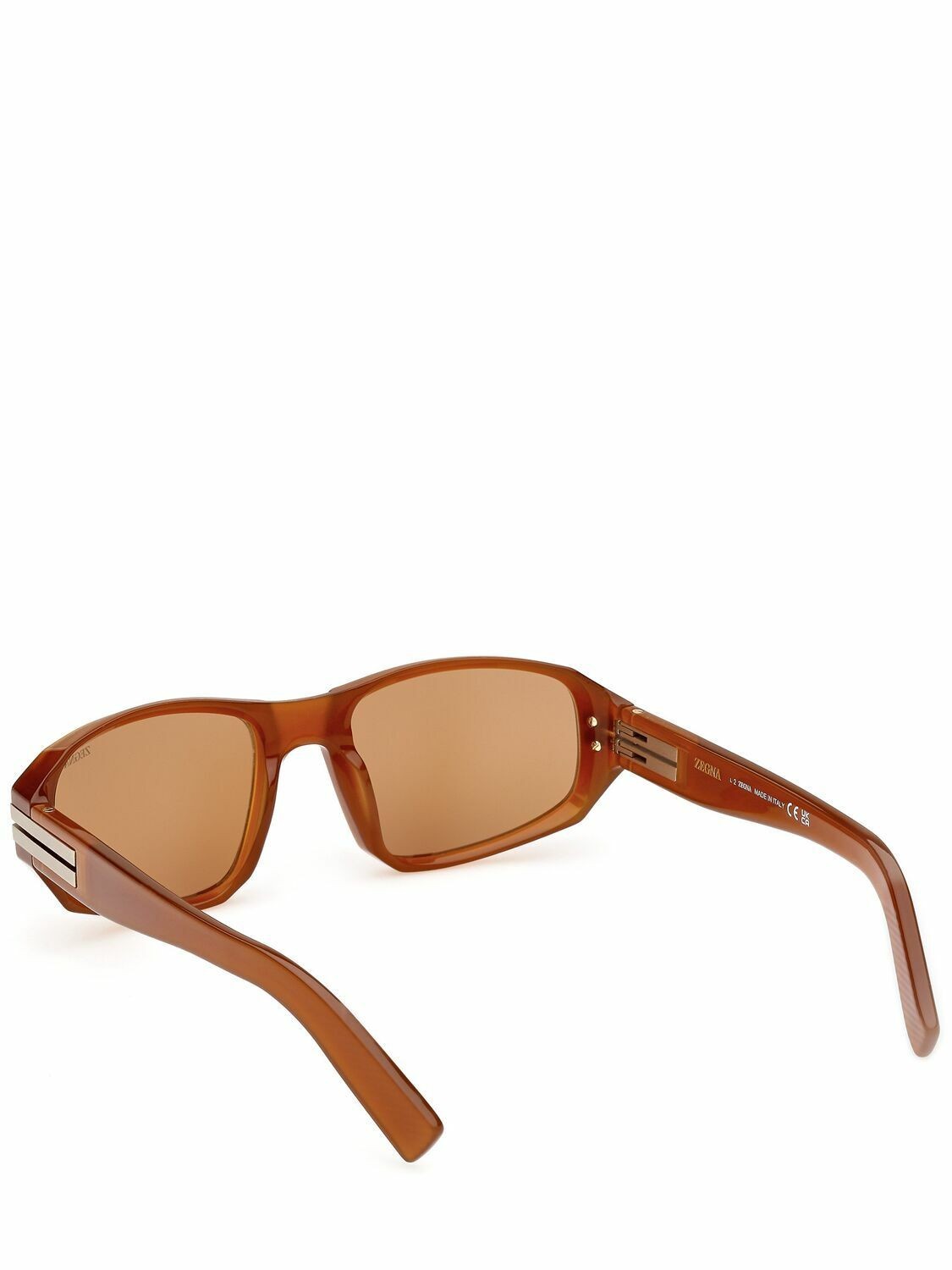 Zegna Lanyard Sunglasses EZ0262 45E Transparent Brown 58mm
