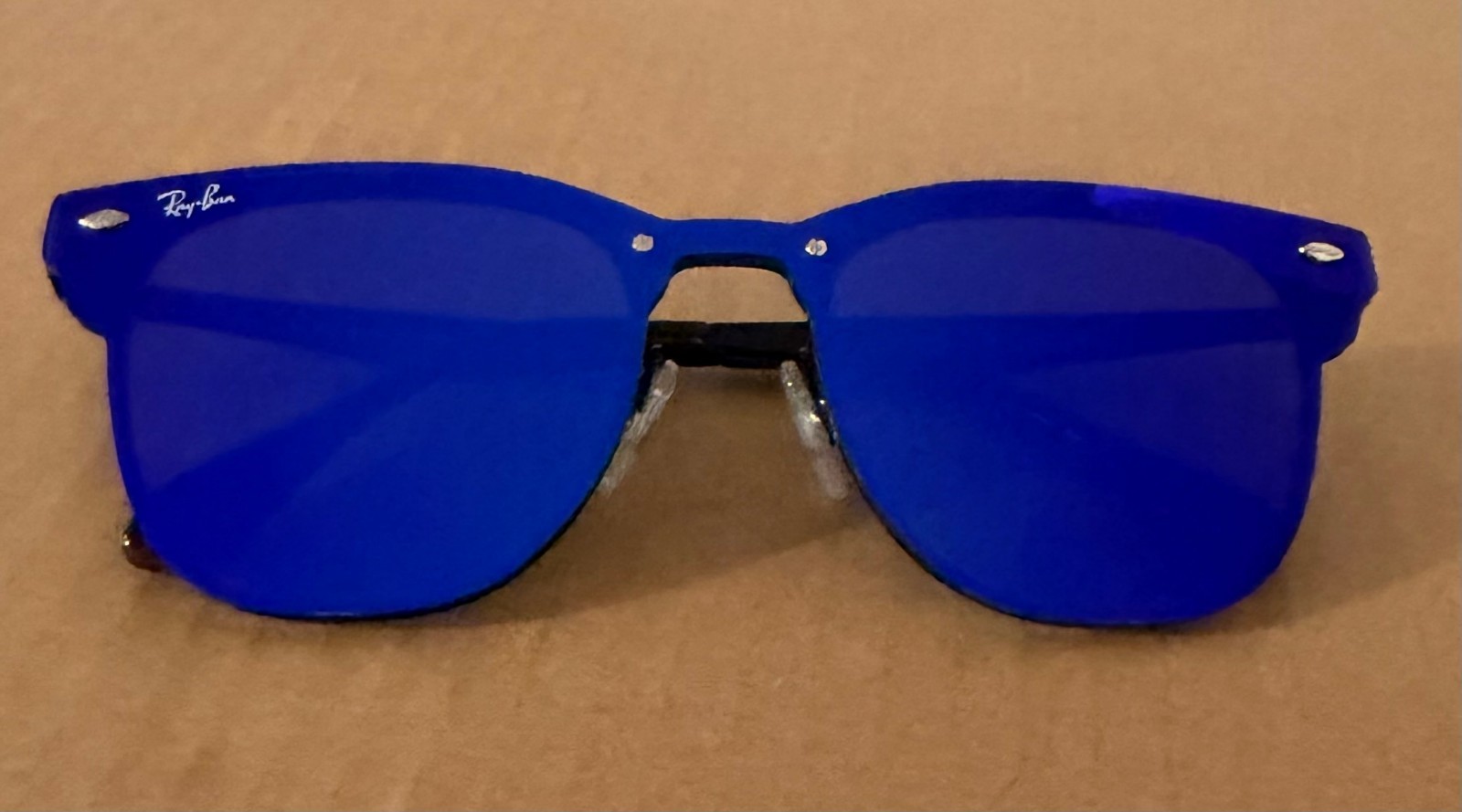 Ray-Ban Sunglasses RB3576N Blaze Clubmaster 47mm Black Frame Violet Blue Lens