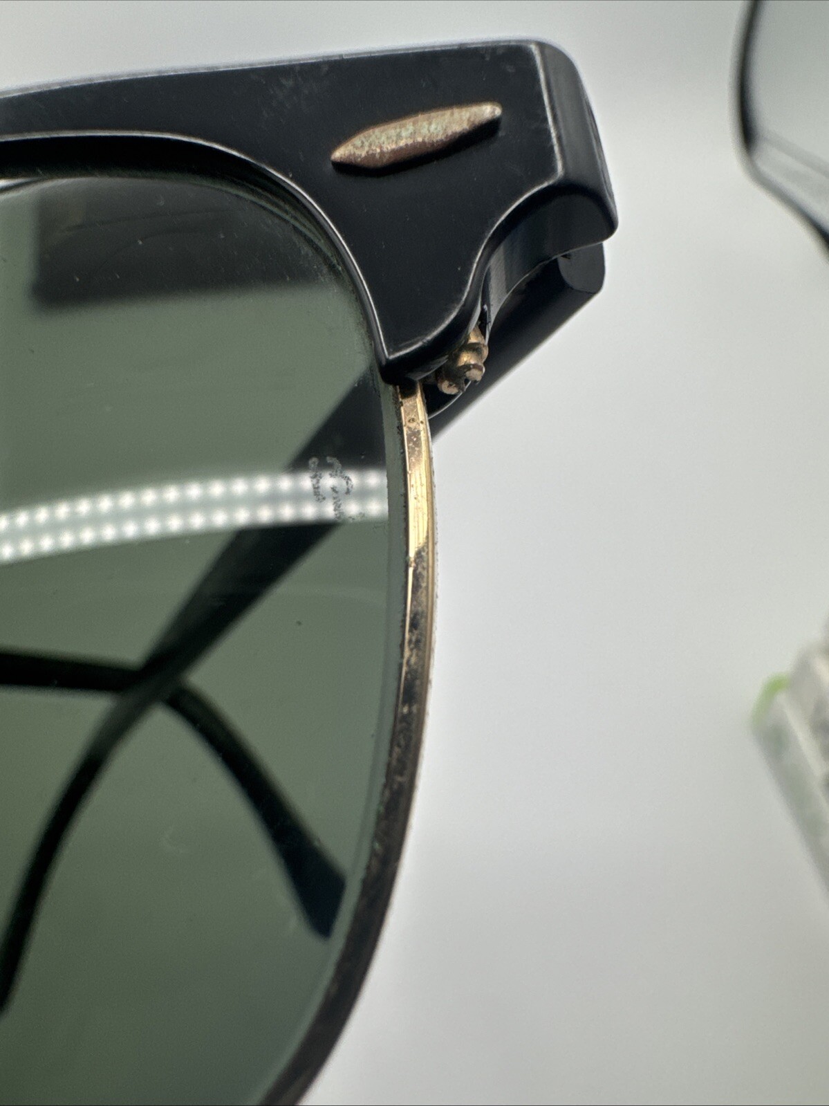 Vintage B L Ray Ban Club master W0365 Black Gold Made In USA