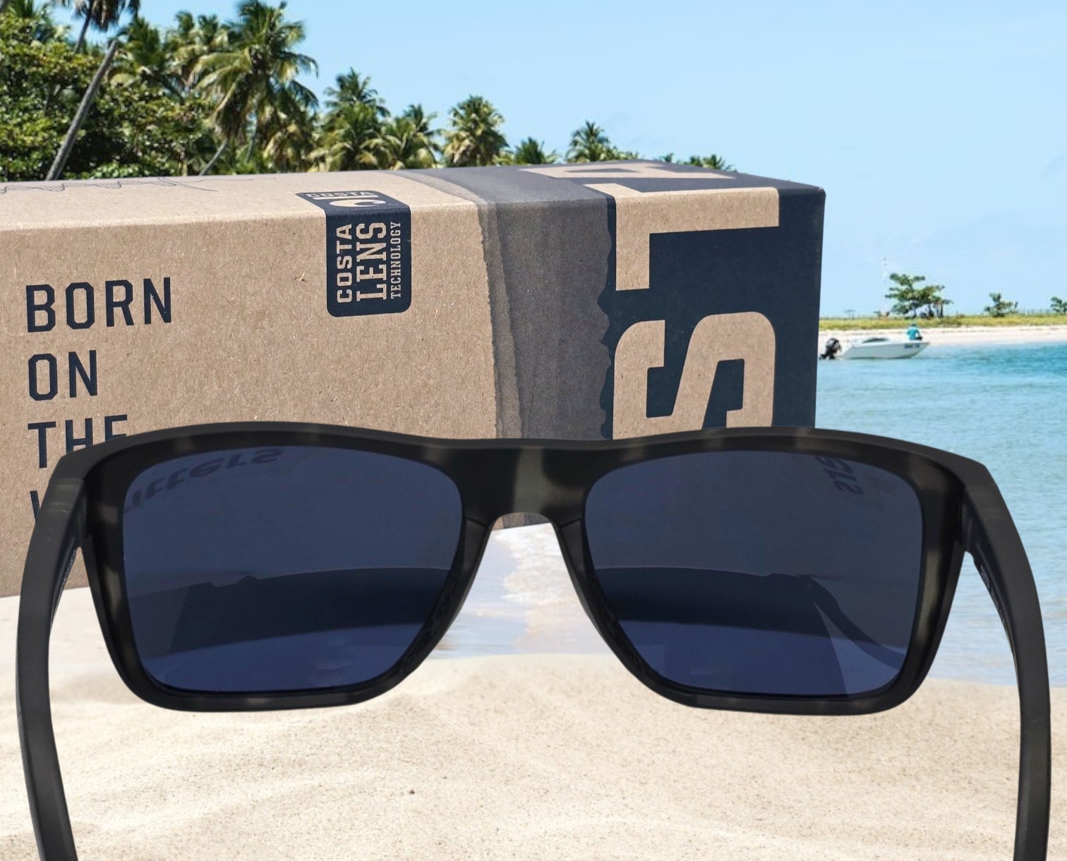 COSTA DEL MAR tiger shark/gray MAINSAIL polarized 580P sunglasses NEW IN BOX!