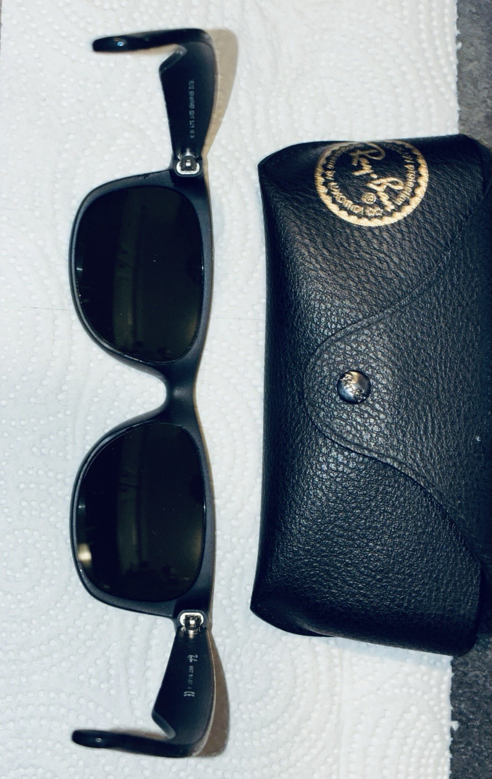 Original Ray-Ban Wayfarer Rb2132 Blue Mirror Flash 622/17 Sunglasses Justin