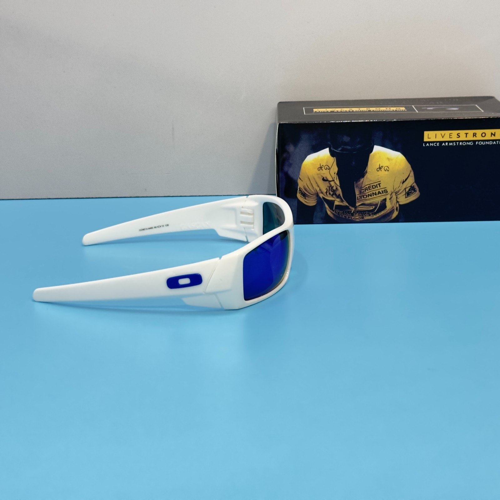 Oakley Gascan OO9014 White Frame Prizm Sapphire Sunglasses New w/ Box