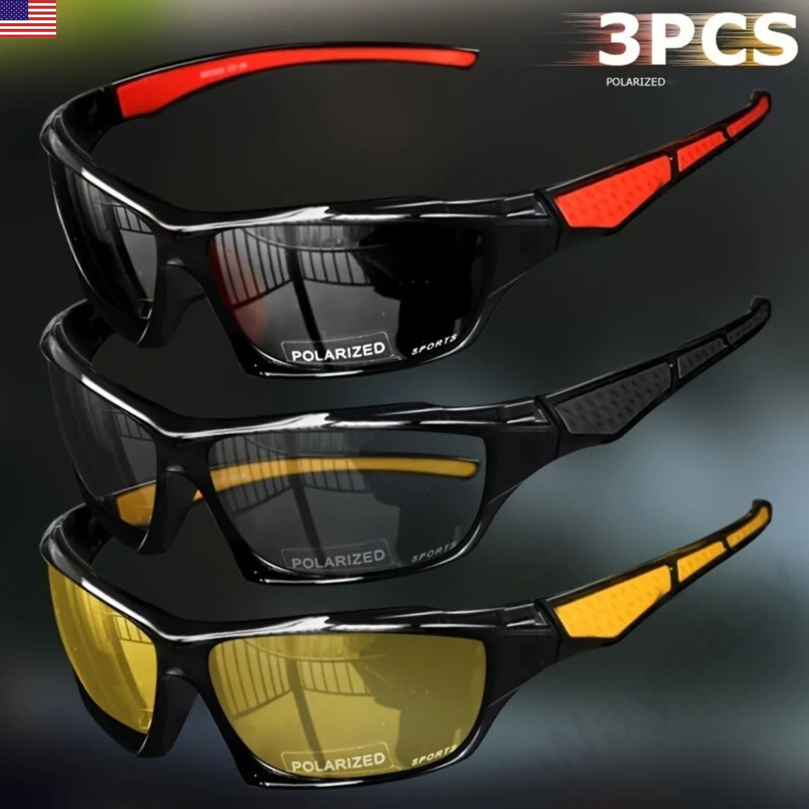 2025 Polarized Sports Sunglasses UV400 Fishing Cycling Driving Outdoor Men TAC