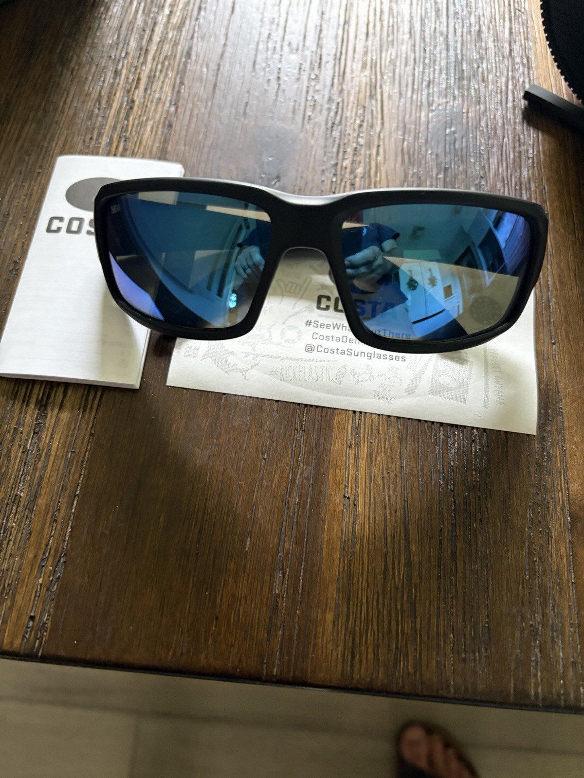 Costa Del Mar Fantail 580G Blackout Blue Mirror 06S9006
