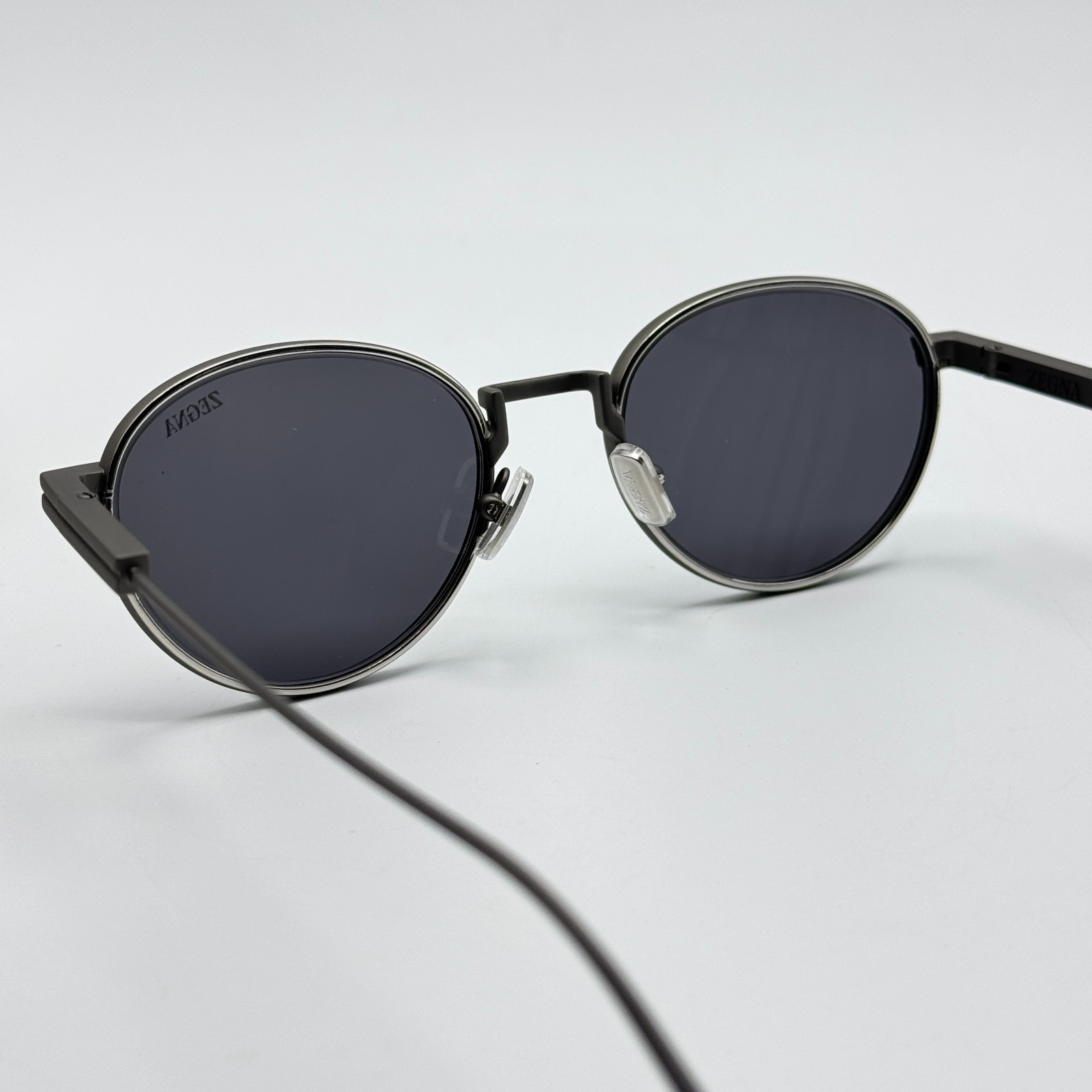 Ermenegildo Zegna Sunglasses EZ0287 09A Matte Gunmetal Frame Gray Lens 52mm