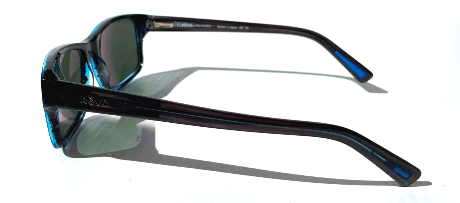 NEW Revo FINLEY G Polished Blue Horn POLARIZED Grey GLASS Sunglass 1176 05 SG50