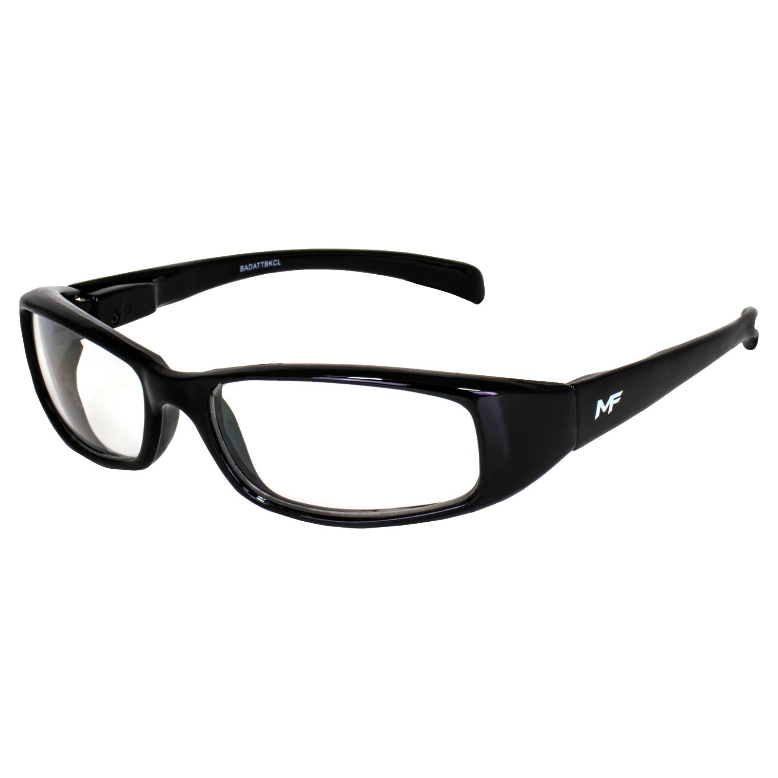 MotoFrame Bad Attitude Motorcycle Sunglasses Black Frame Clear Anti-fog Lens