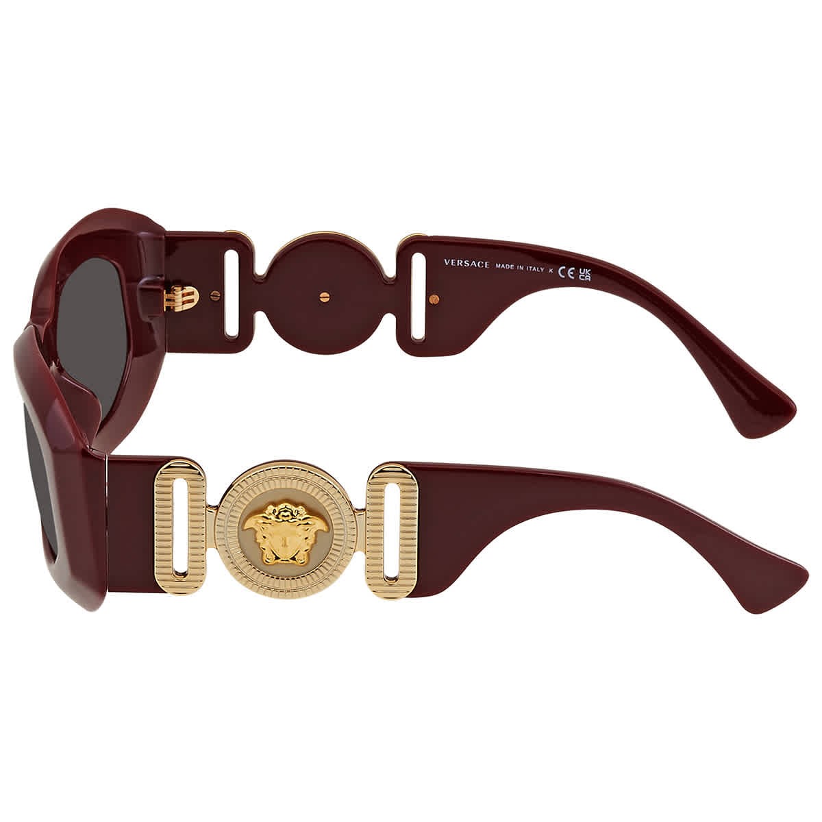Versace Dark Gray Irregular Men’s Sunglasses VE4425U 536587 53 VE4425U 536587 53