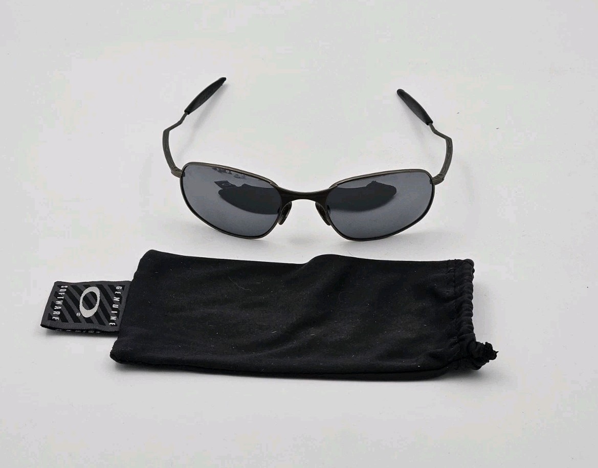 OAKLEY Metal Sports Wrap Sunglasses With Pouch