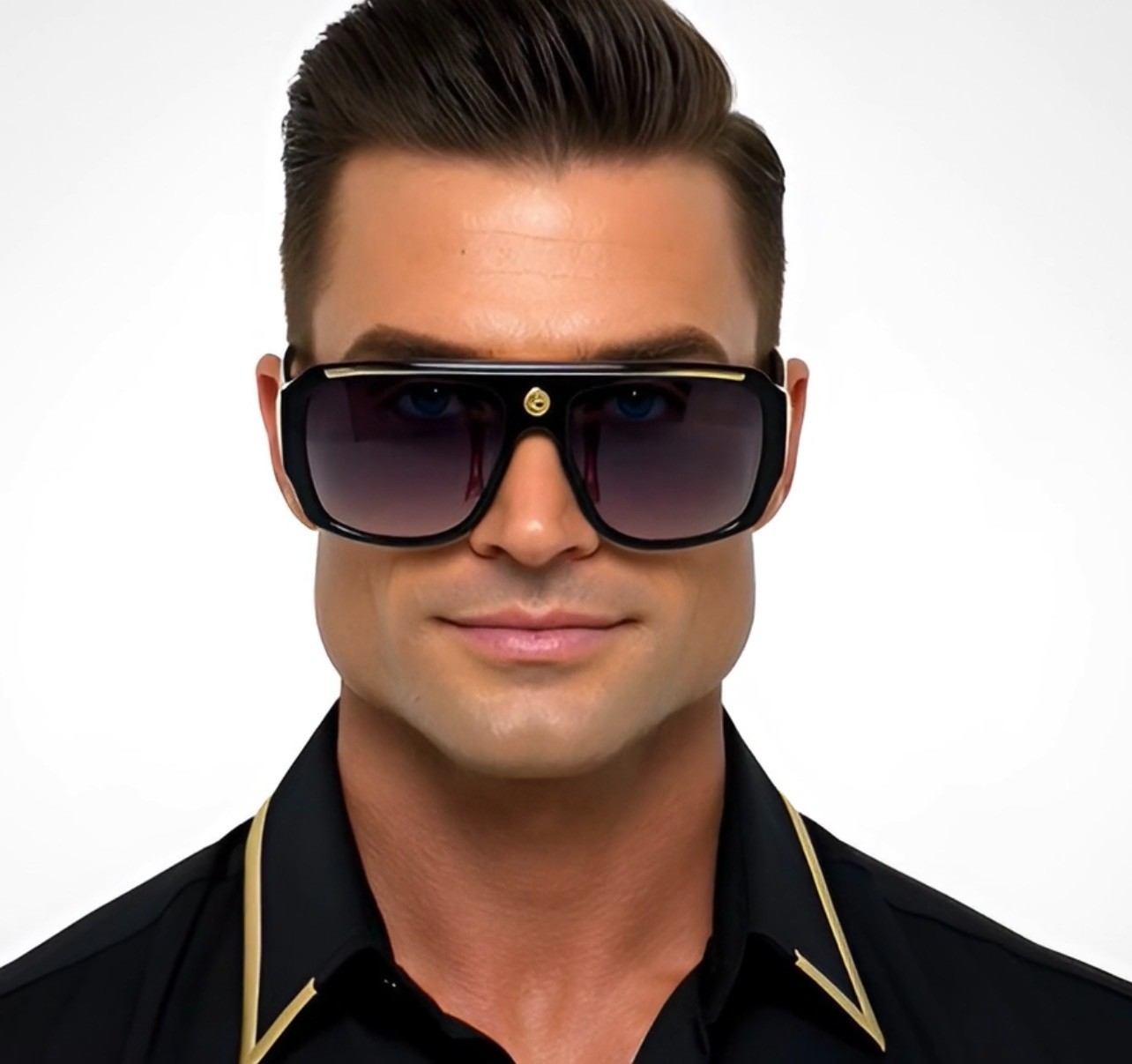 Men Clear Lens Eye Glasses Hip Hop Shades Fashion Oversized Designer Sunglasses