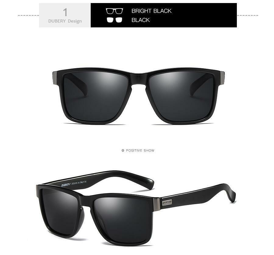 DUBERY Sport Polarized Square Sunglasses Men Women Driving Fishing Glasses UV400