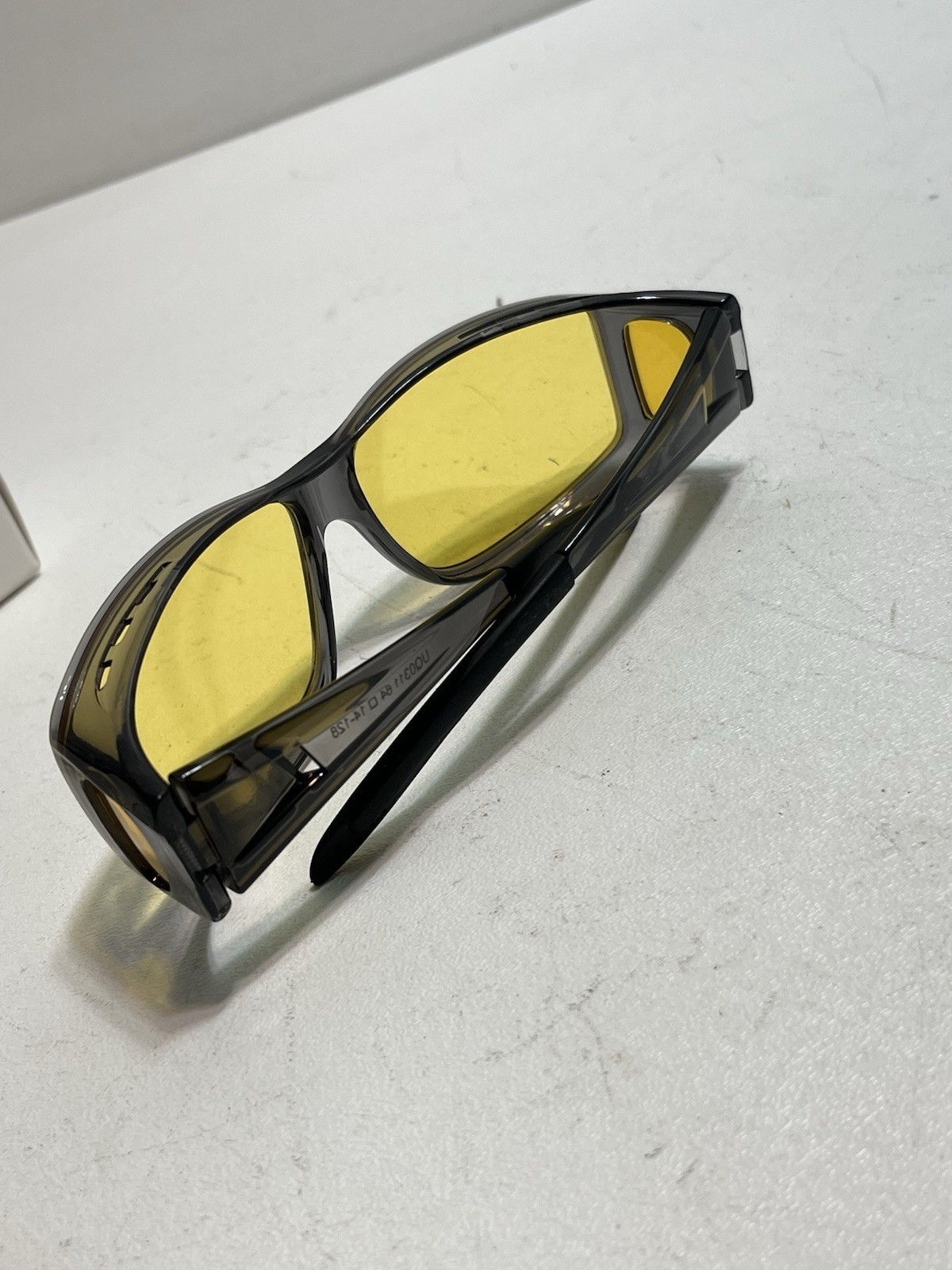 Fit Over Night Driving Wrap Night Vision Yellow Tint Sunglasses Wear Over