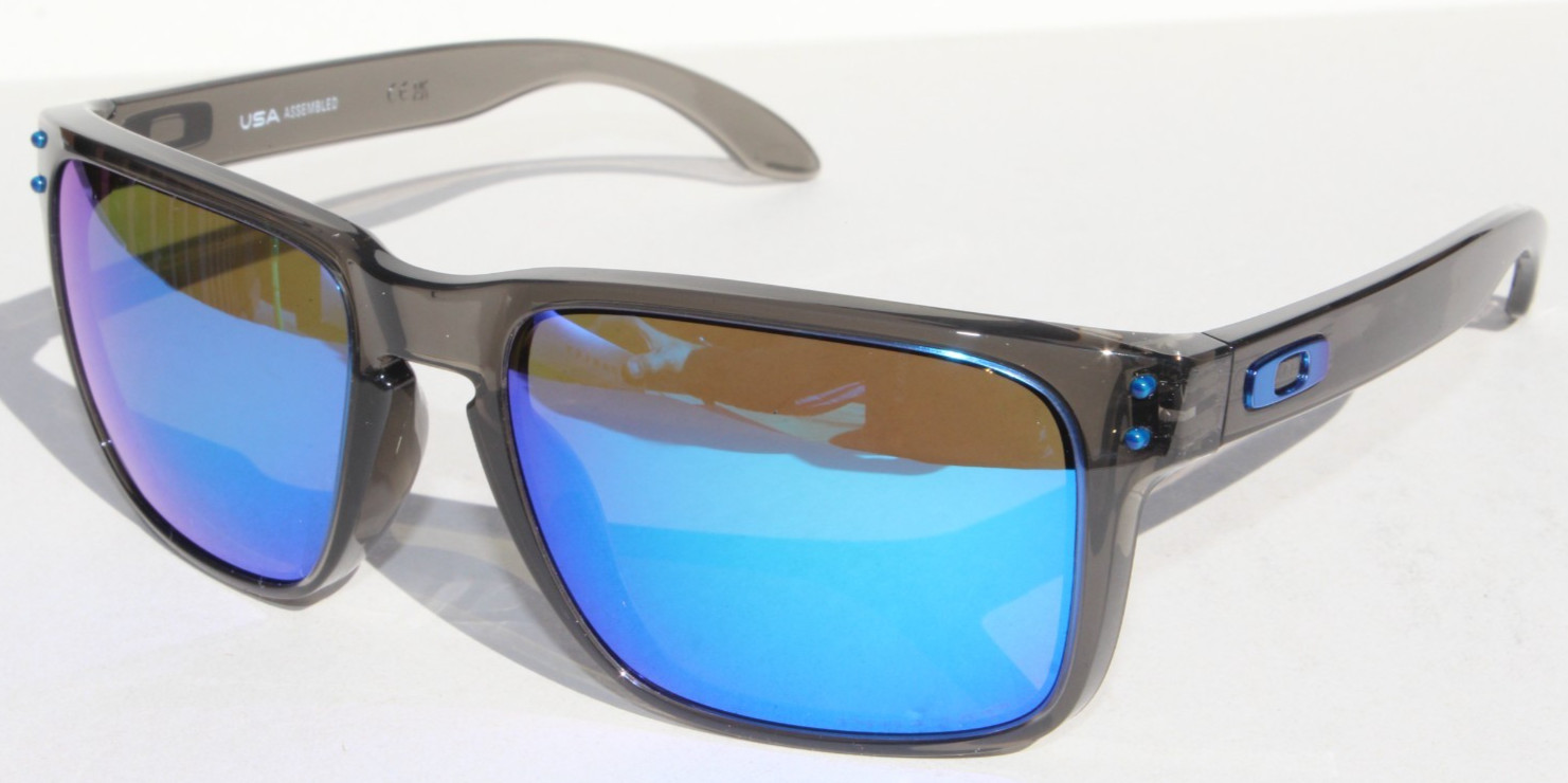 OAKLEY Holbrook XL POLARIZED Sunglasses Grey Smoke/Prizm Sapphire OO9417-09 NEW