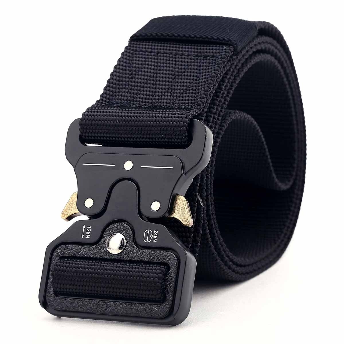 Tactical Waist Belt Classic Black Include Metal Buckle Mens Womens 30-45inch USA