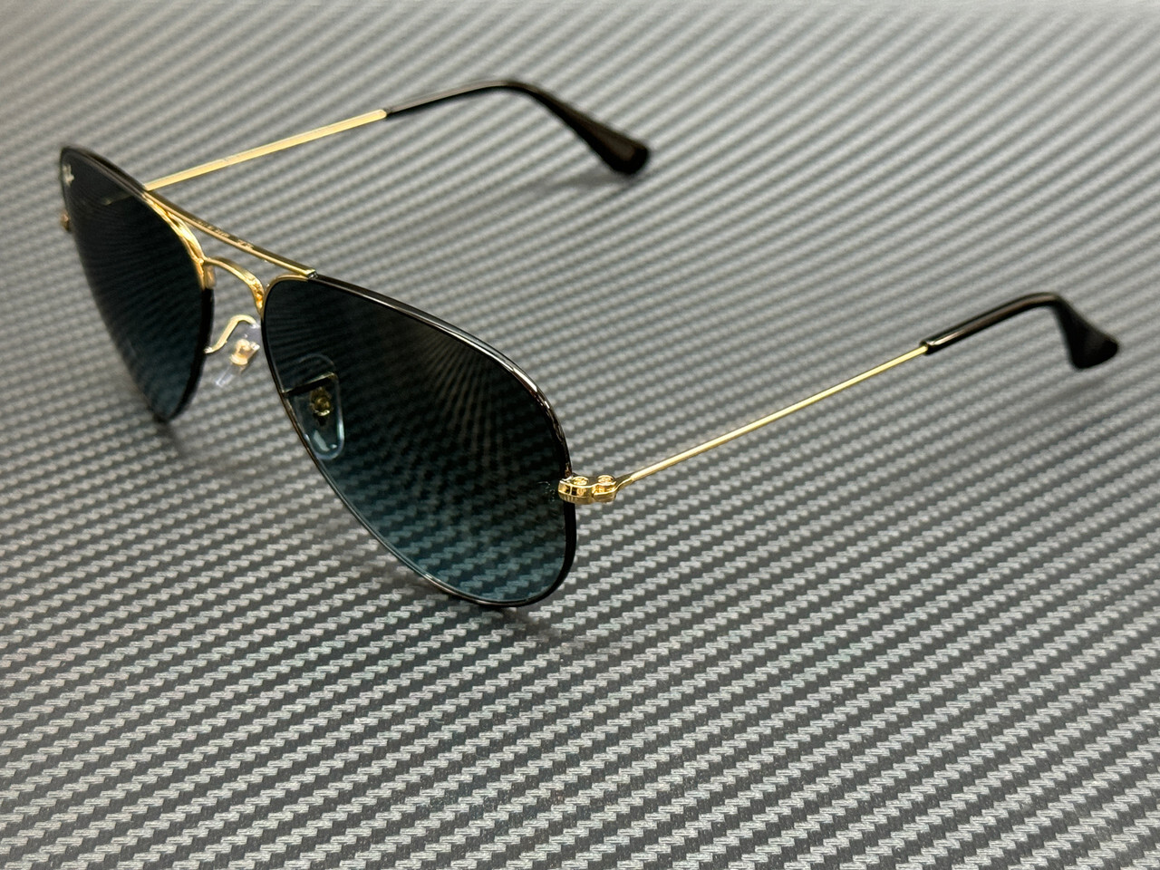 RAY BAN RB3025 9271GK Black Gradient Unisex Aviator 58 mm Sunglasses