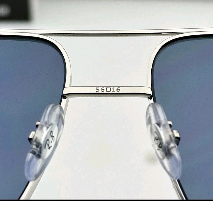 RAY-BAN POLARIZED ARI SUNGLASSES RB3758 003/2V SILVER FRAME BLUE LENS 145mm