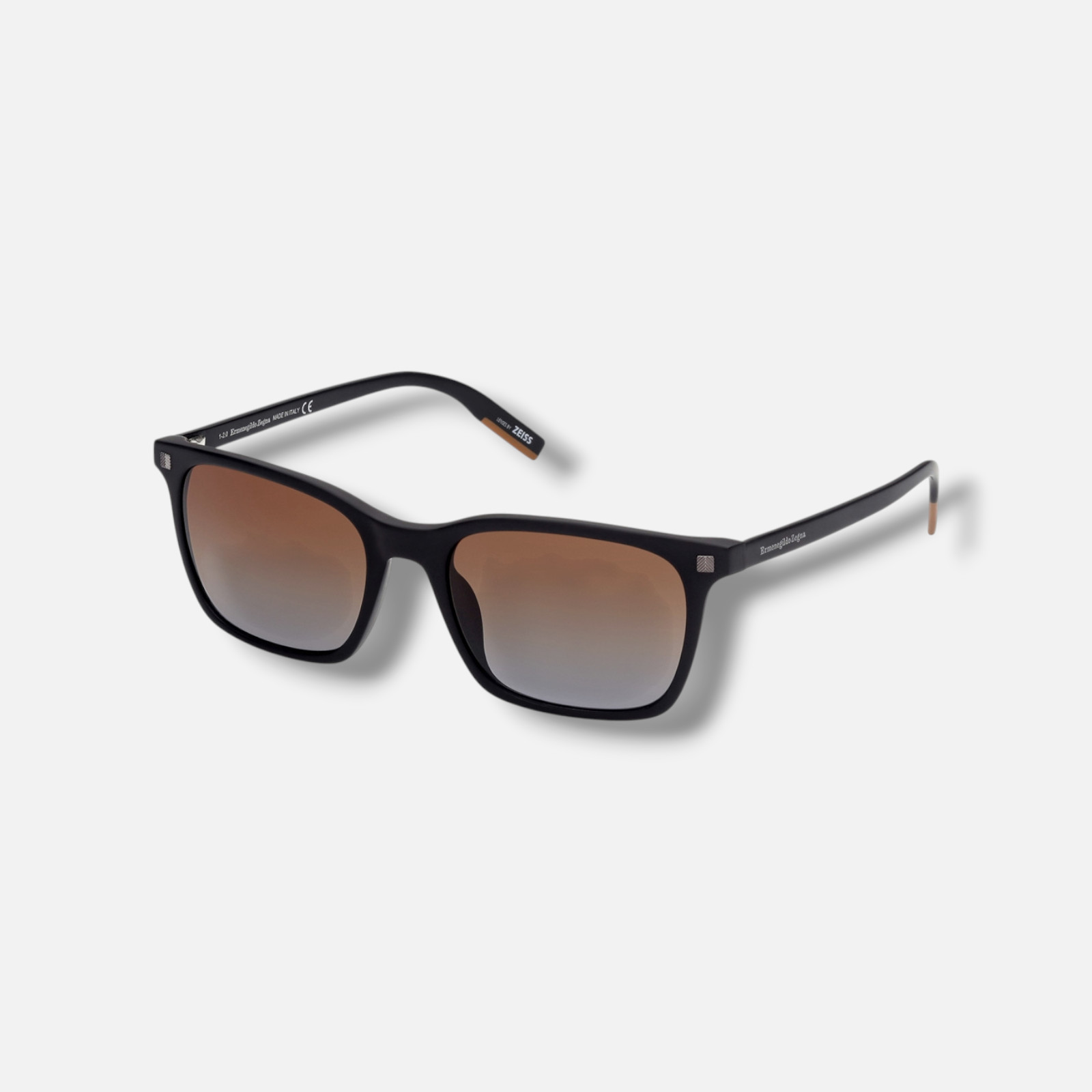 Ermenegildo Zegna EZ0181 Men’s Black Rectangular Sunglasses 57-19-145