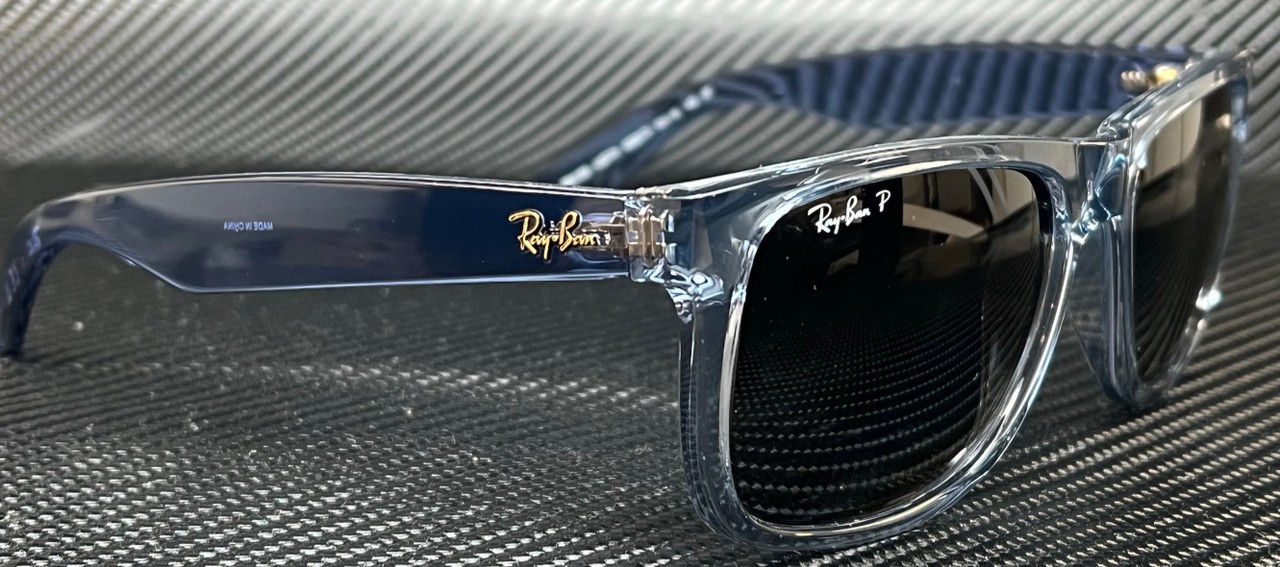 RAY BAN RB4165 6596T3 Transparent Blue Polarized Men’s 51 mm Sunglasses