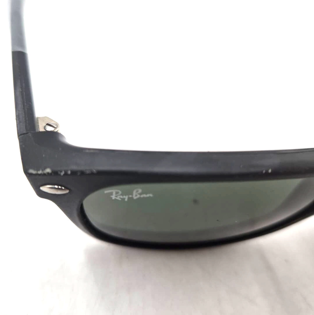 Ray-Ban RB2132 Black Rubber Frame Black Lens New Wayfarer Sunglasses