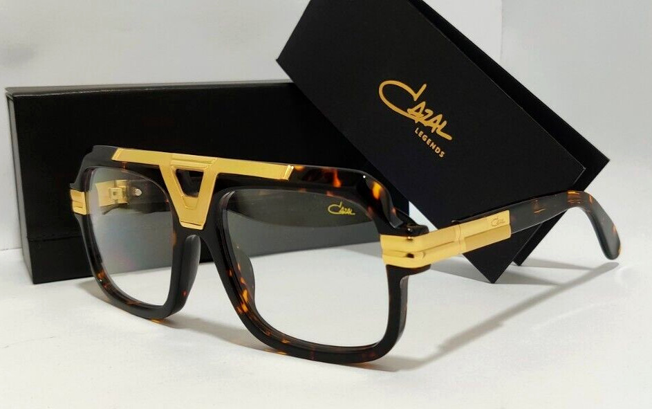 Cazal Sunglasses Tortoise & Gold Frame Clear Lens Men’s Women’s Eyewear