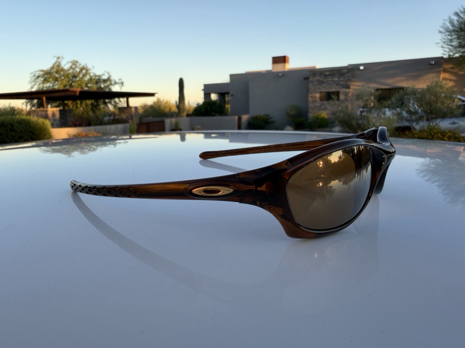 Vintage 1997 Oakley Fives 1.0 Rootbeer Silver Iridium Authentic Made in USA