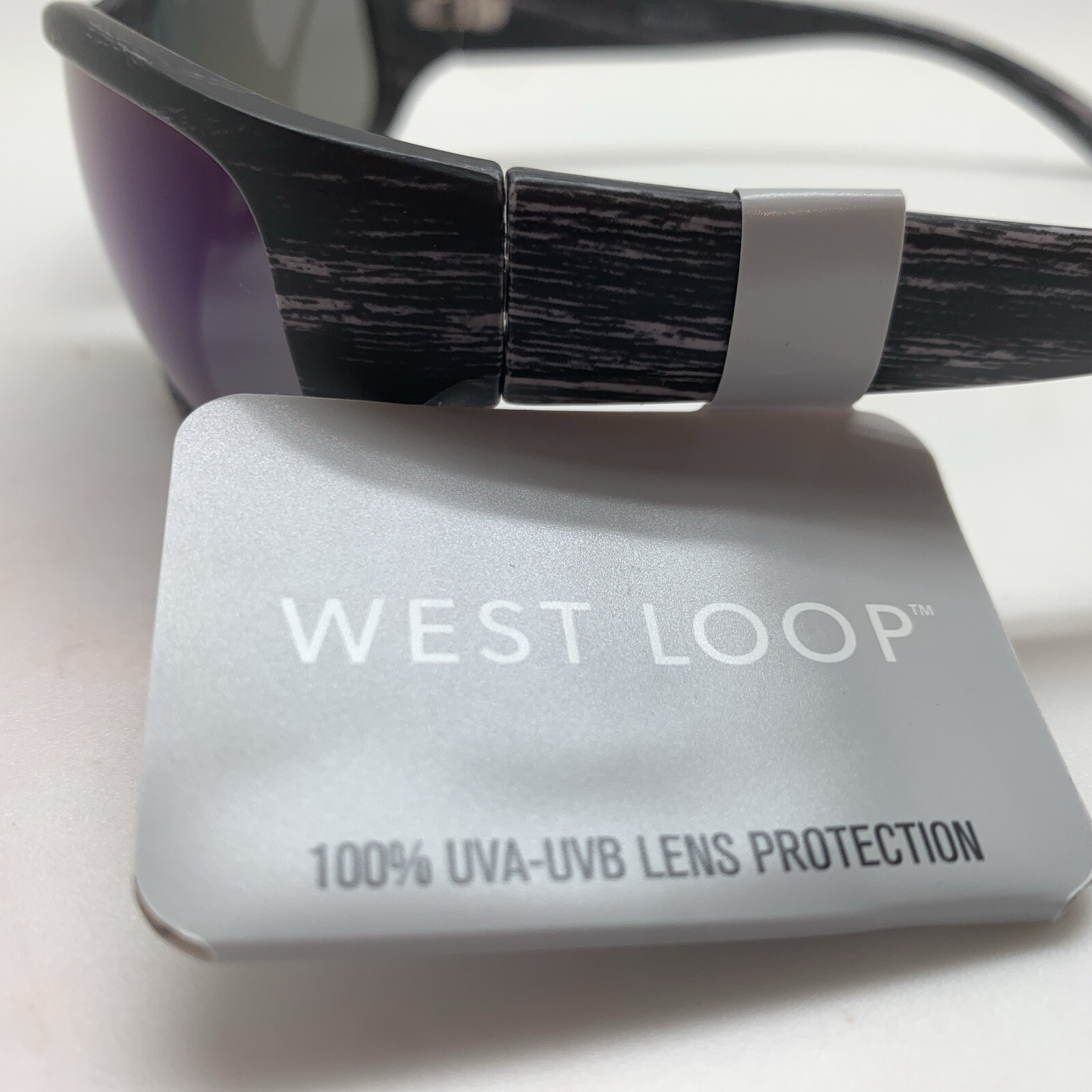 T45.3 WEST LOOP Sunglasses FG CM 21 03-P Gray Wood Grain Design POLARIZED Wrap