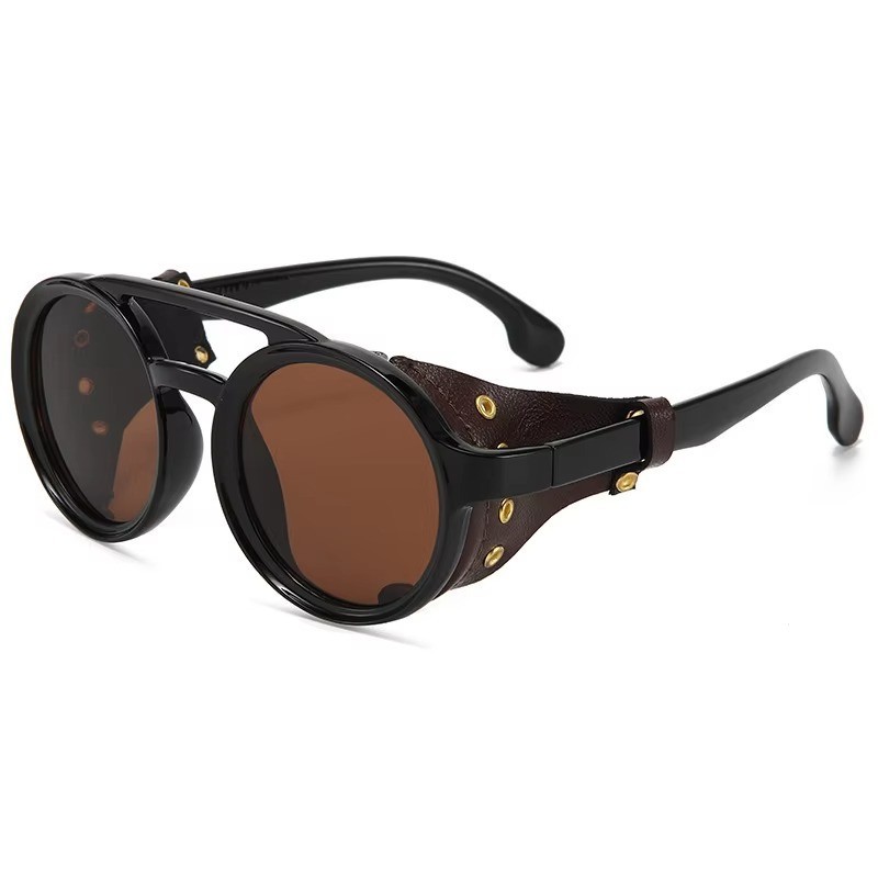 Glacier Sunglasses Goggles Leather Side Shields HD Smoke Yellow Blue Light Block