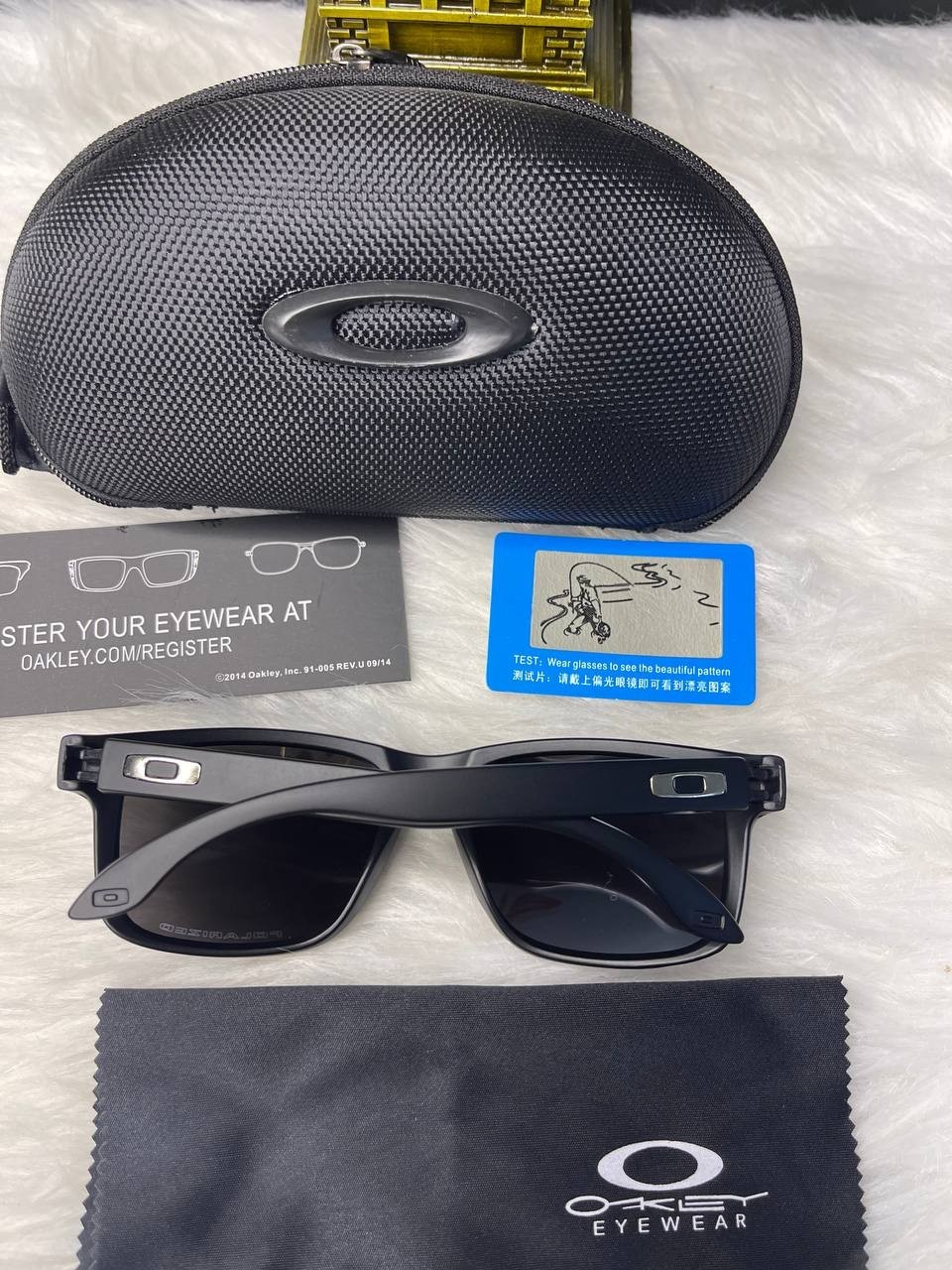 NEW OAKLEY Style Holbrook Sunglasses Black Frame Silver Lens Polarized UV400