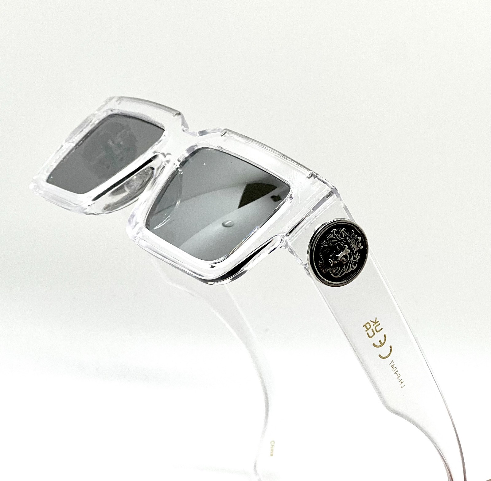 METALLIC OVERSIZED THICK BOLD SQUARE SUNGLASSES RETRO DESIGNER FASHION CLASSIC
