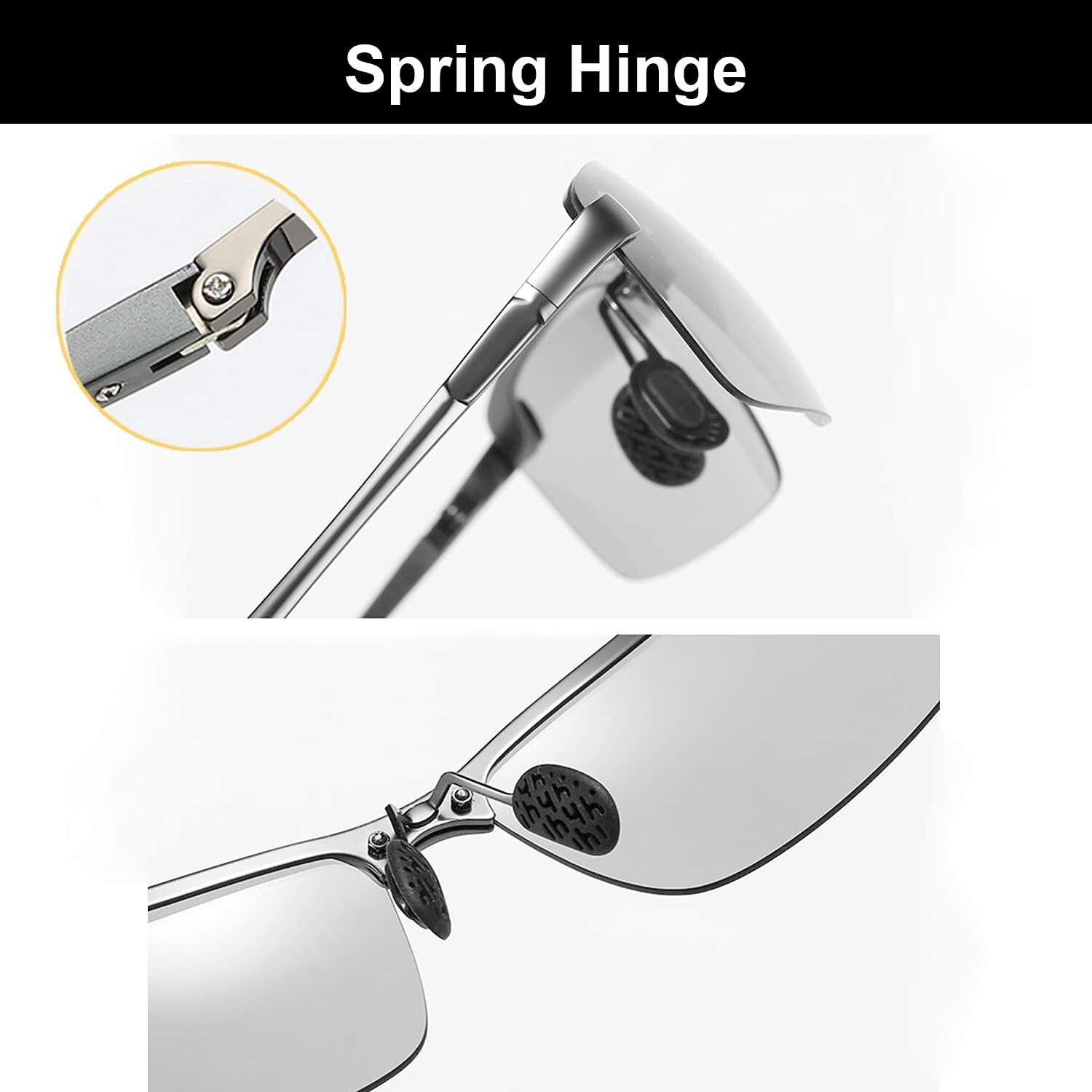 2× Photochromic polarized sunglasses UV400 drive fishing night vision sunglasses