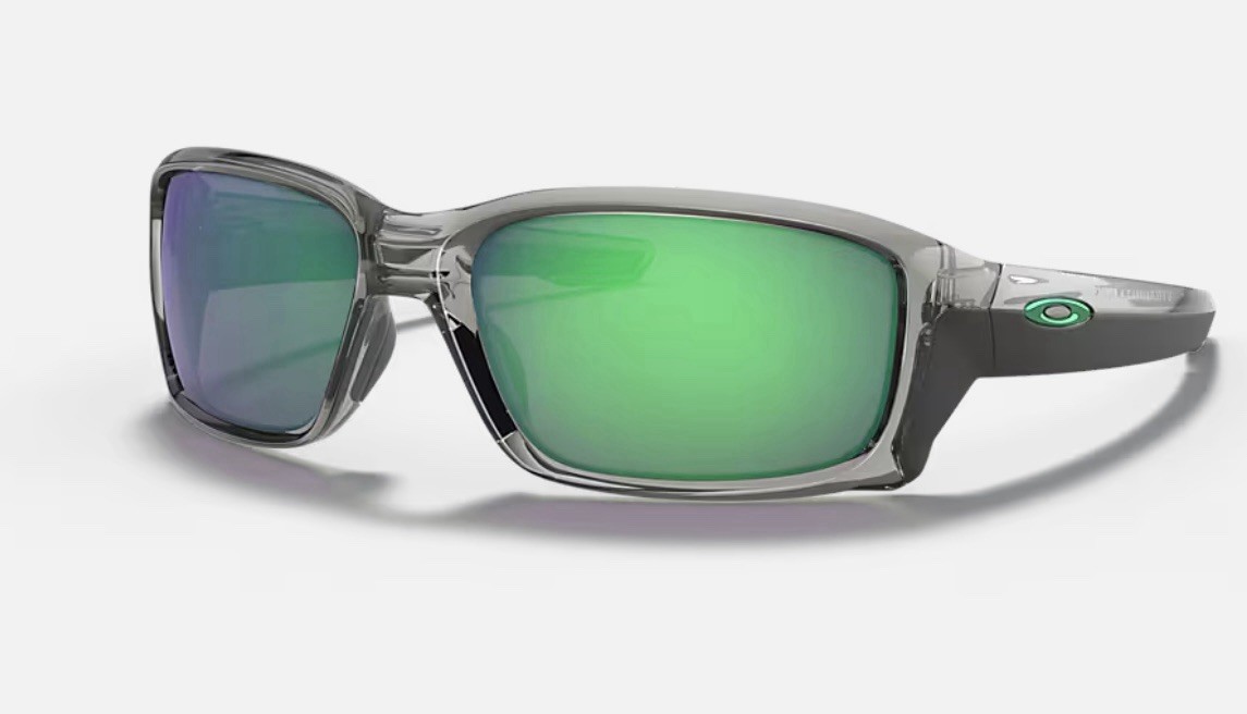 OAKLEY STRAIGHTLINK SUNGALSSES GREY INK TRANSPARENT JADE GREEN IRIDIUM OO9331-03
