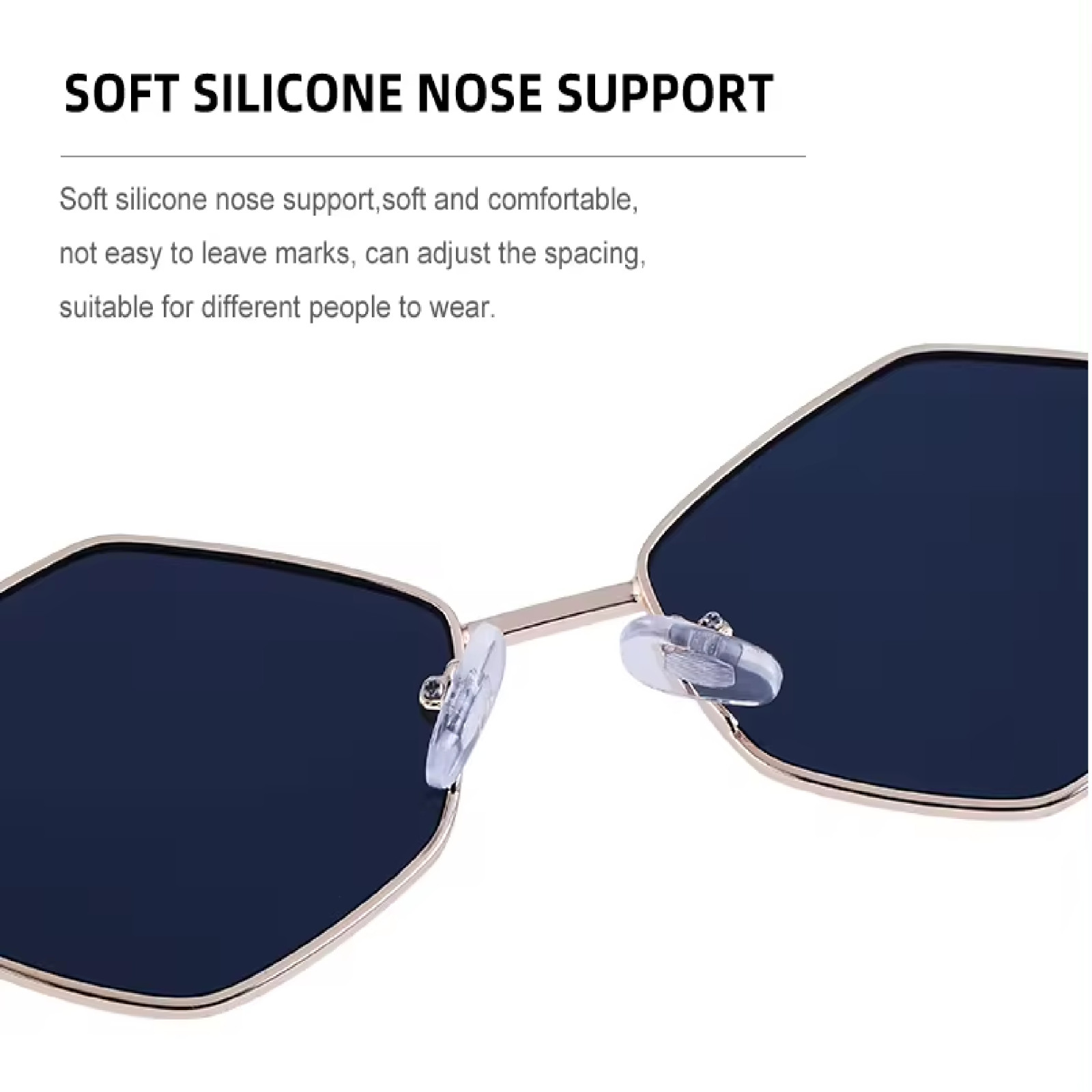 Sunglasses Unisex Polarized UV400 Lenses Vintage Style Metal Frame Diamond Shape
