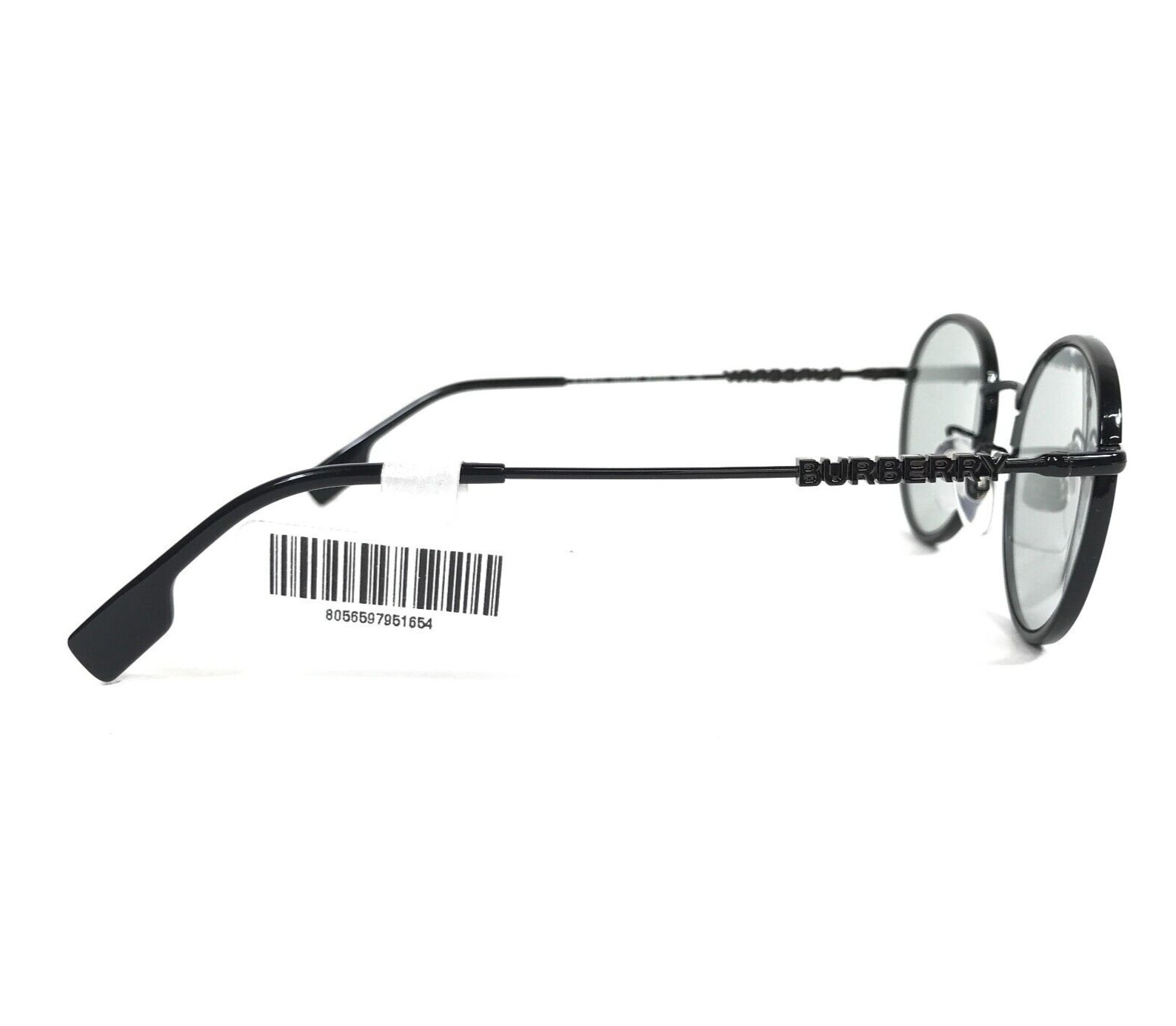 Burberry Sunglasses B3148-D 1001/87 Black Round Frames w/ Gray Lenses 51-20-140