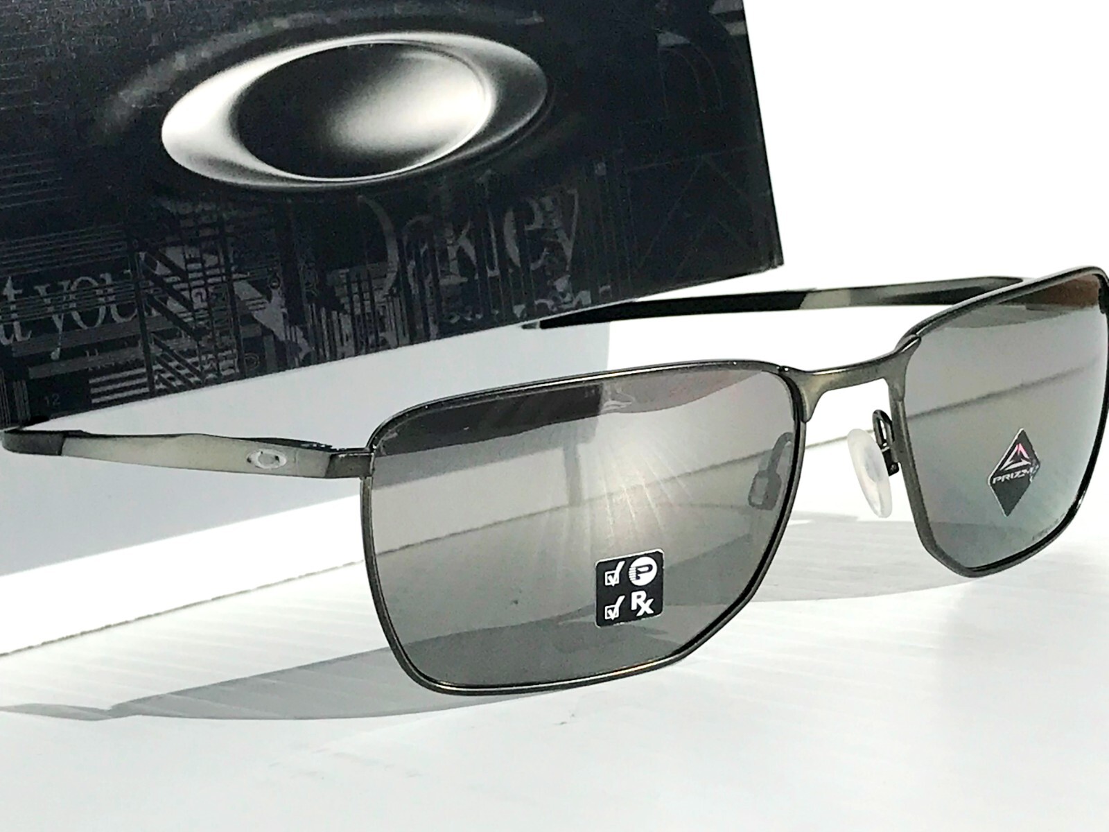 NEW* Oakley EJECTOR Carbon Metal w POLARIZED PRIZM Black Sunglass 4142-03
