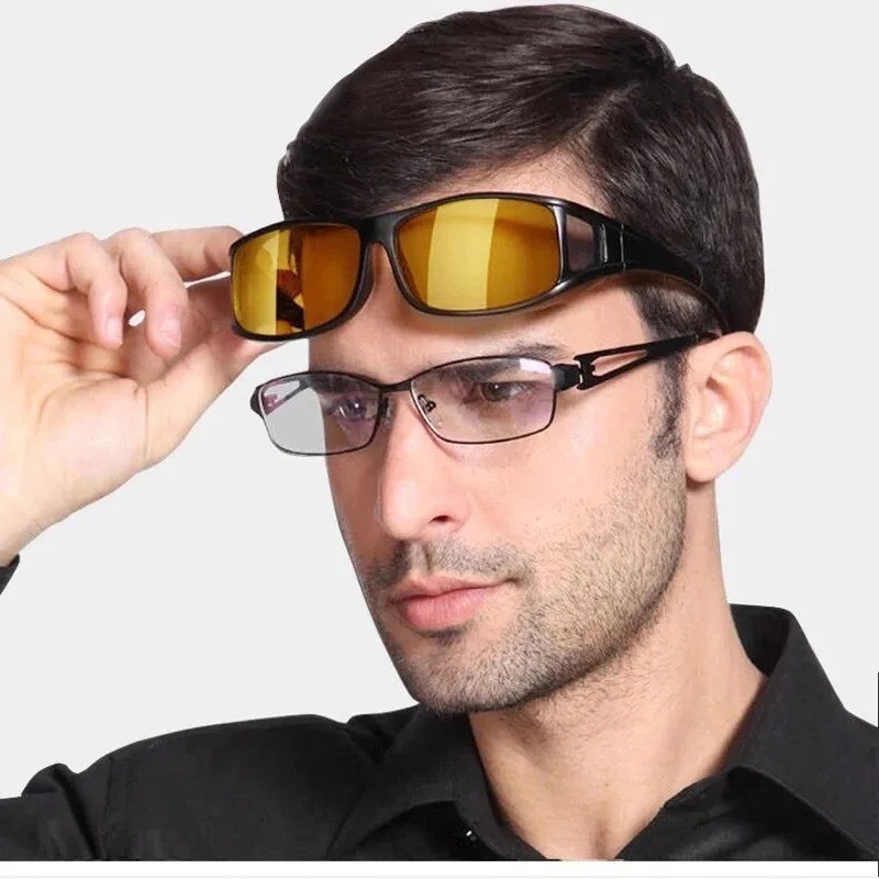 Night Driving Glasses HD Anti Glare Vision Polarized Yellow Lens Tinted Unisexs