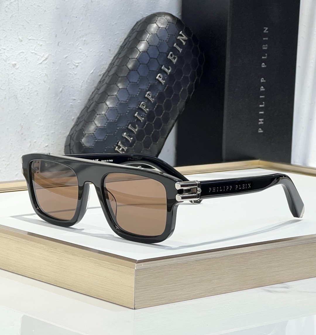Philipp Plein VPP021 Sunglasses Square Frame 53-20-145 Unisex